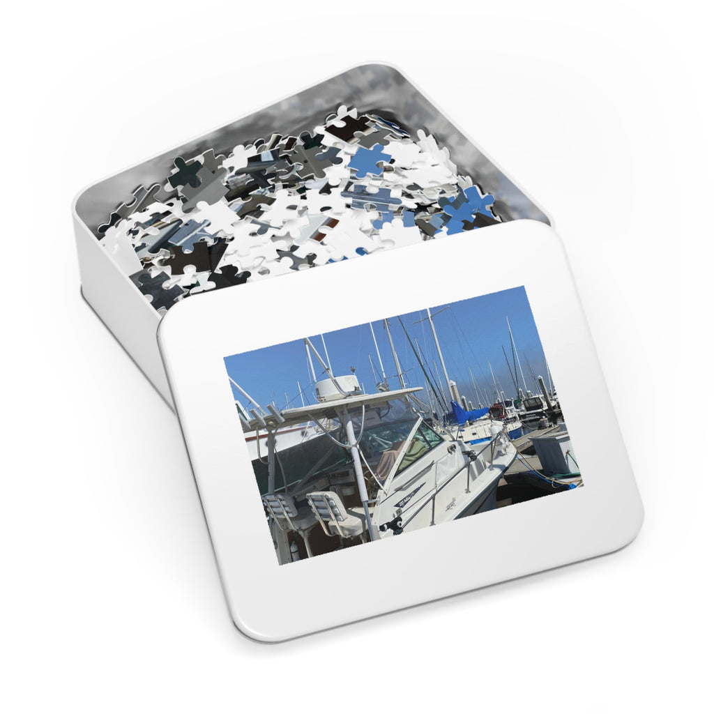 Boat Marina Jigsaw Puzzle — with Tin Gift Box
