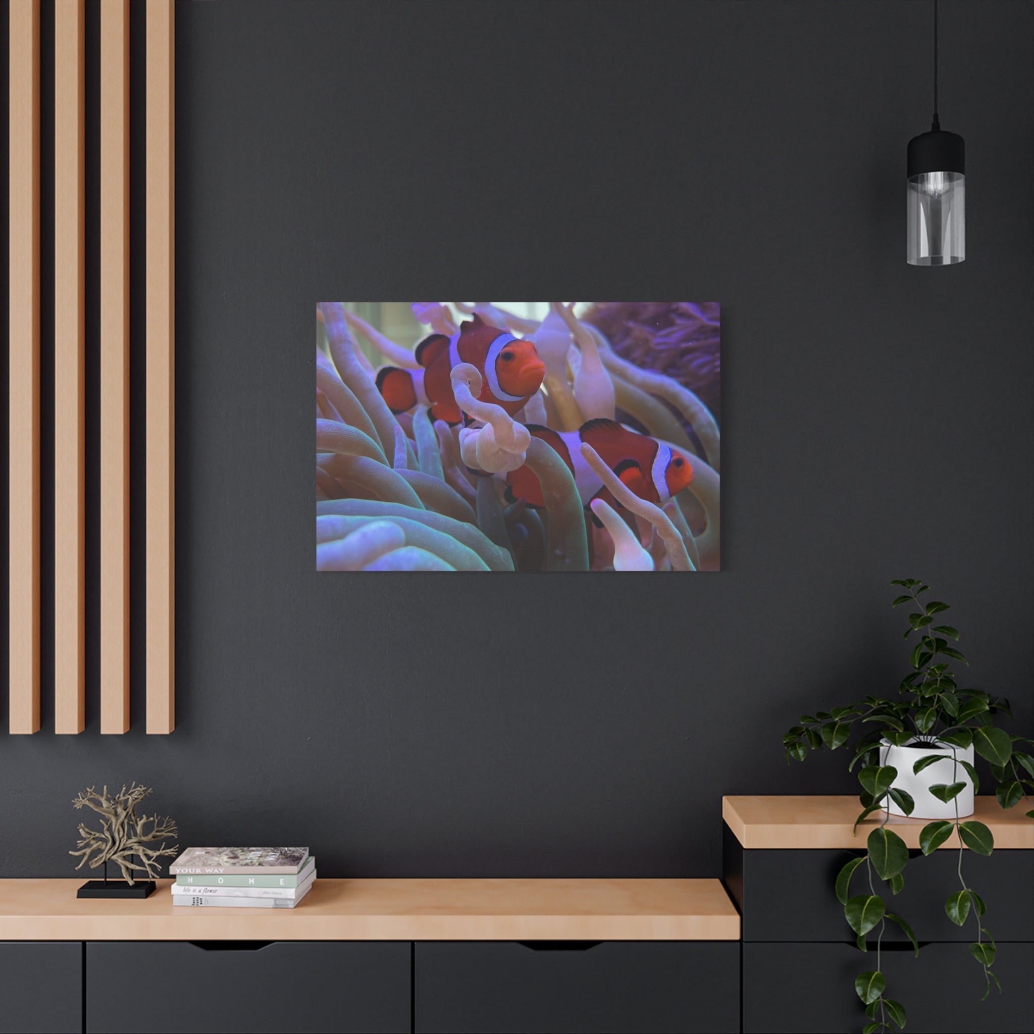 Clownfish Reef Matte Stretched Canvas Wall Art