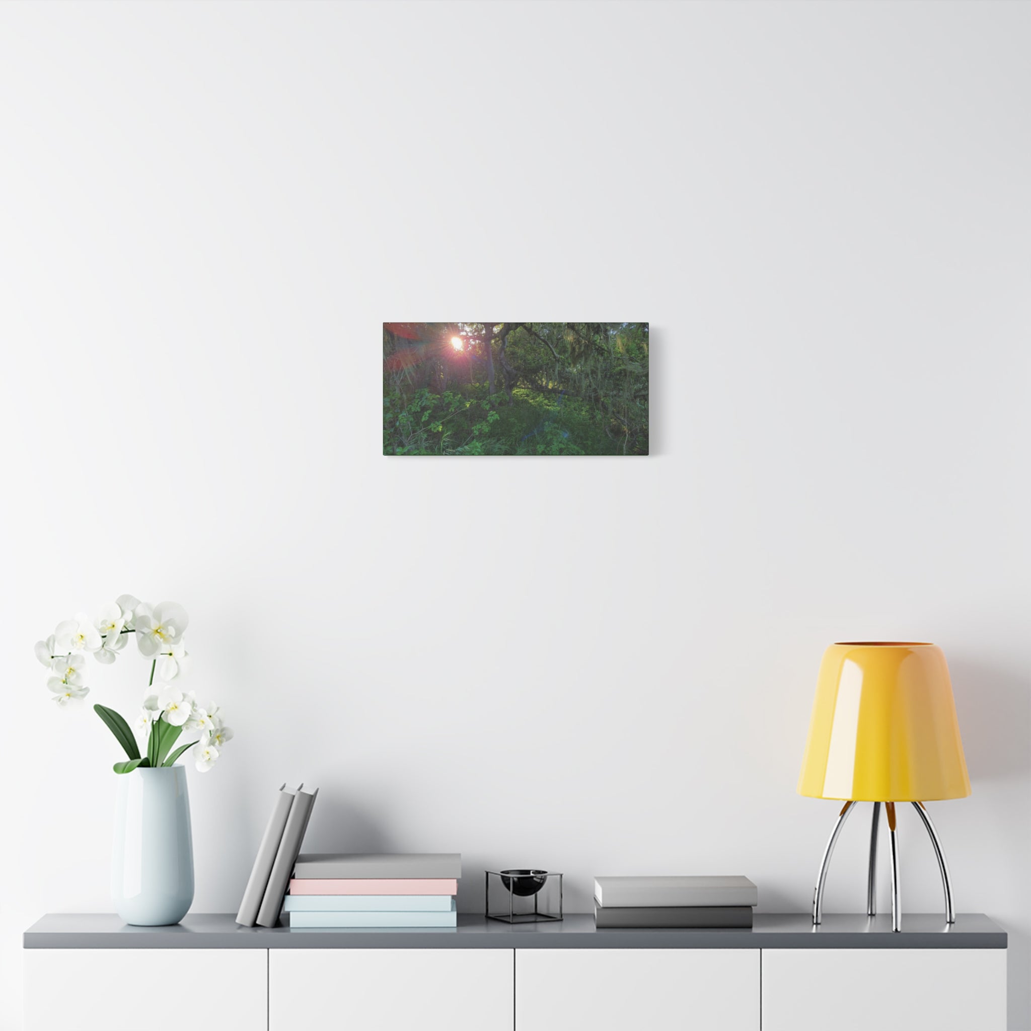 Sunlit Mossy Forest Canvas — Matte Stretched Wall Art