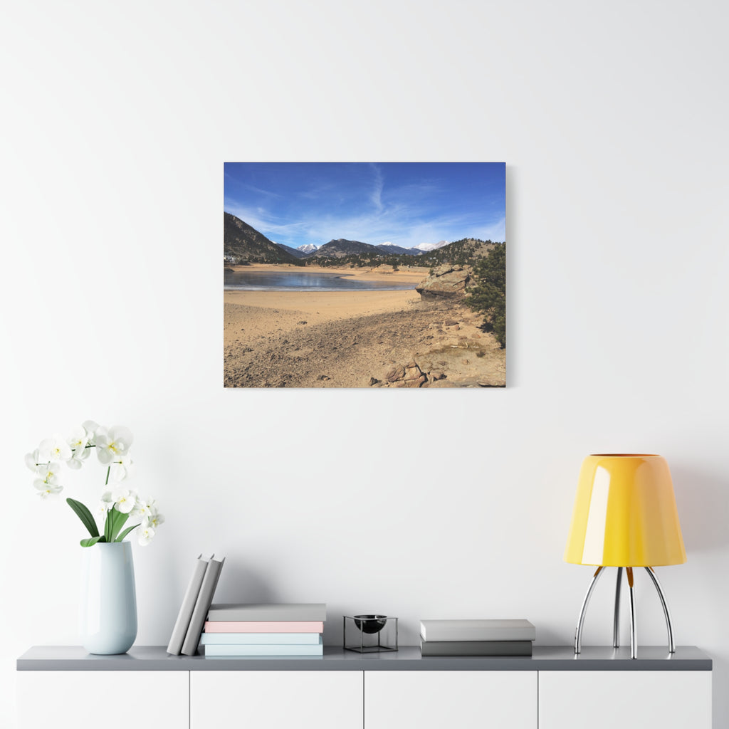 Mountain Lake Landscape Canvas Print — Matte Stretched Wall Art