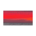 Sunset Horizon Matte Canvas Wall Art — Red Seascape Panorama, Stretched 1.25"