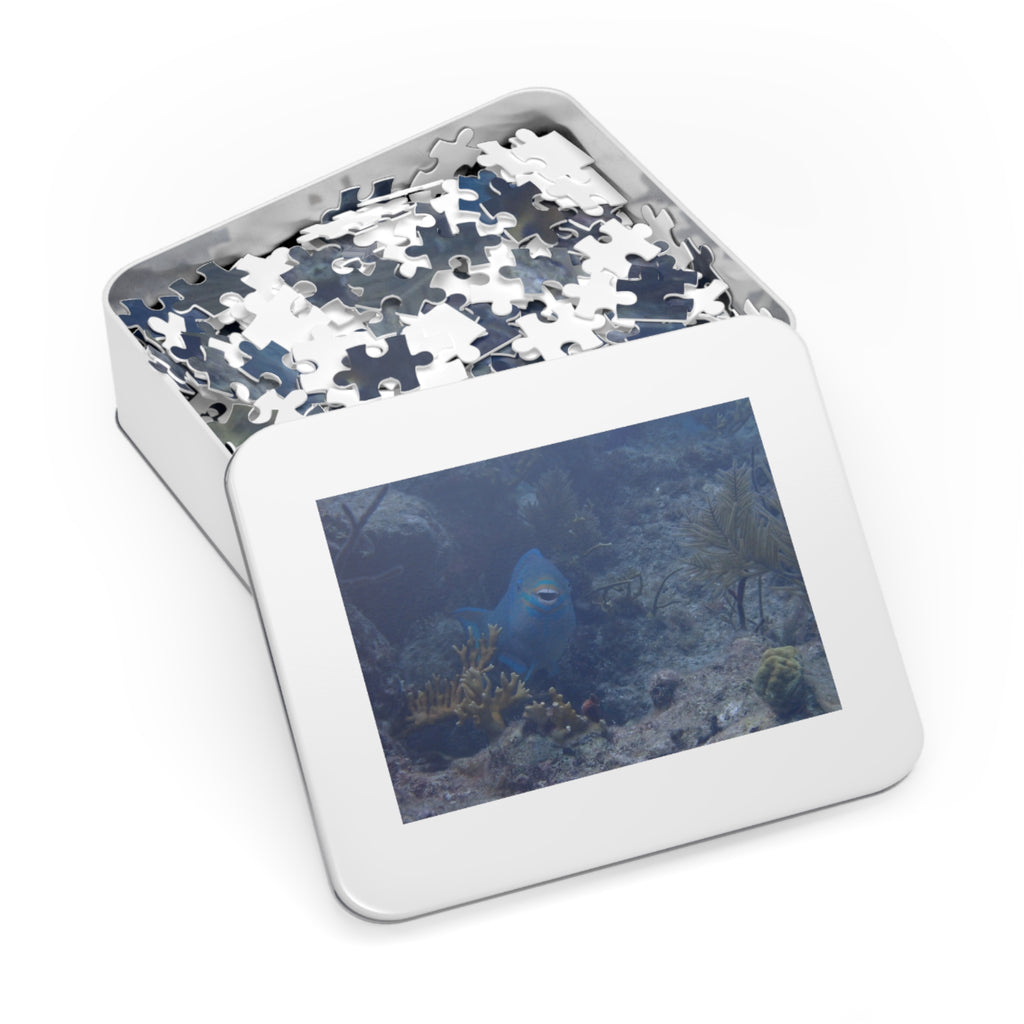Smiling Parrotfish Jigsaw Puzzle with Tin – Ocean Reef Puzzle Gift