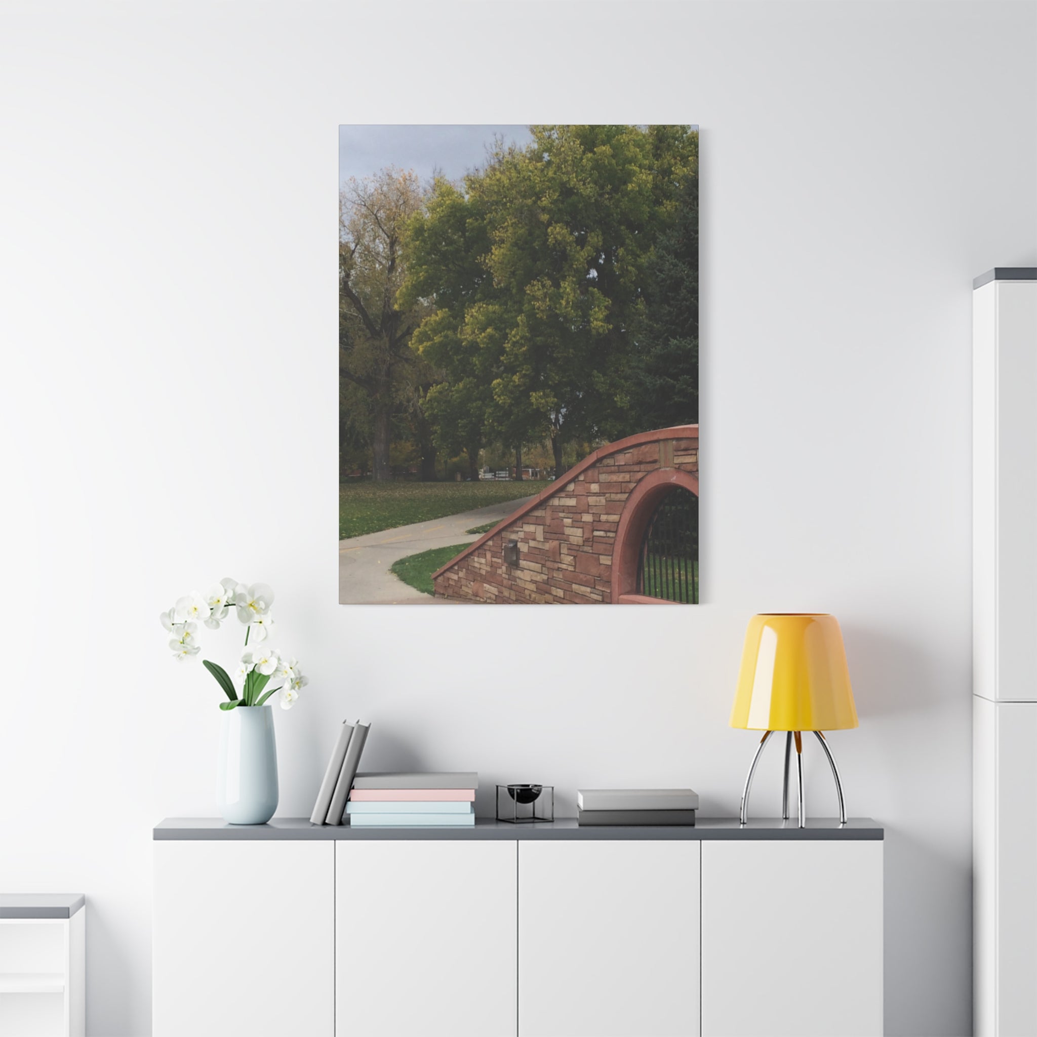 Park Pathway Matte Canvas Wall Art — Stretched 1.25"