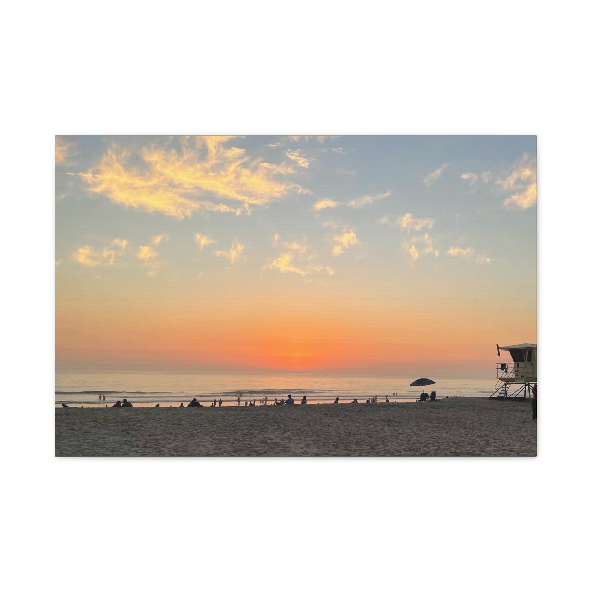 Sunset Beach Canvas Print — Matte Stretched Wall Art