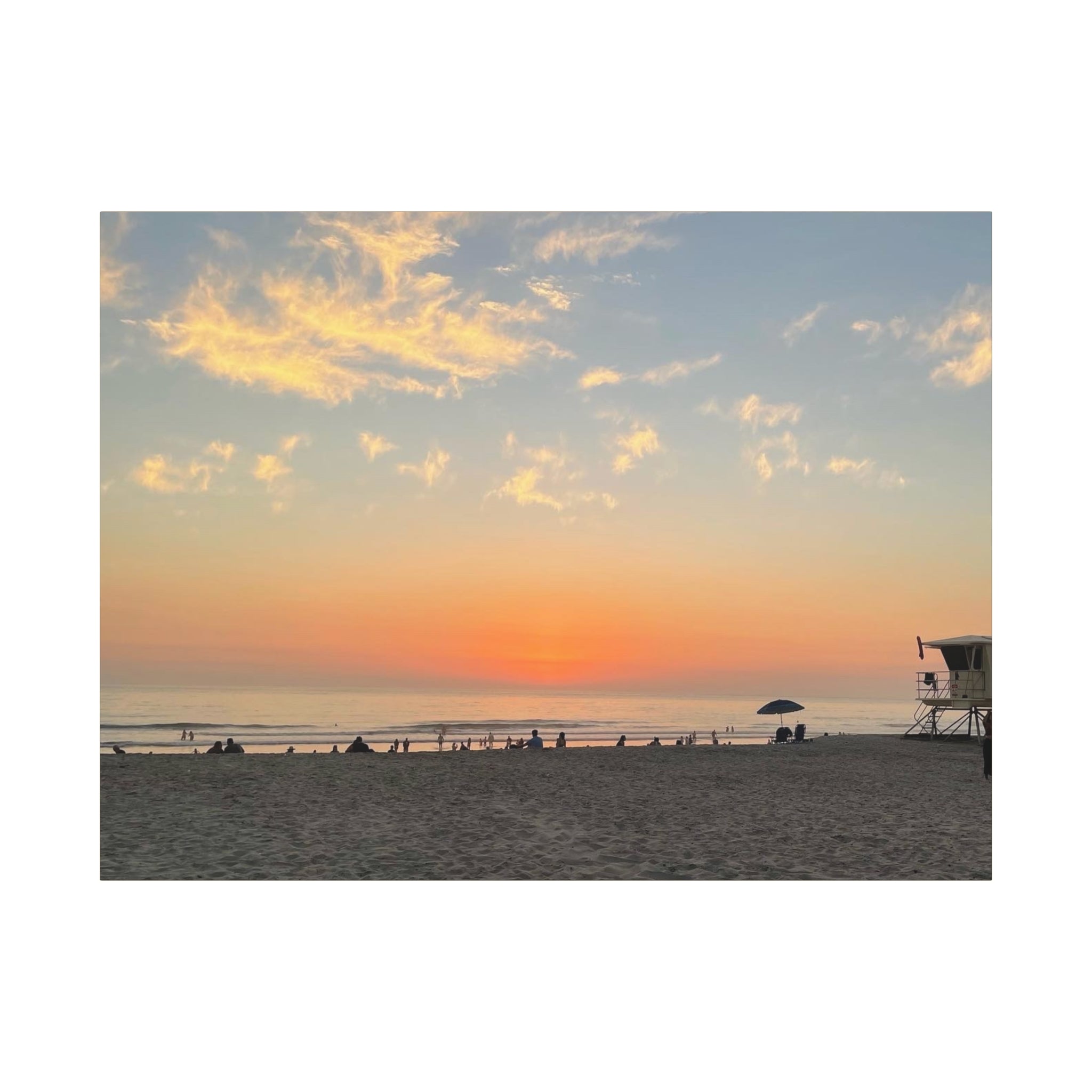 Sunset Beach Canvas Print — Matte Stretched Wall Art