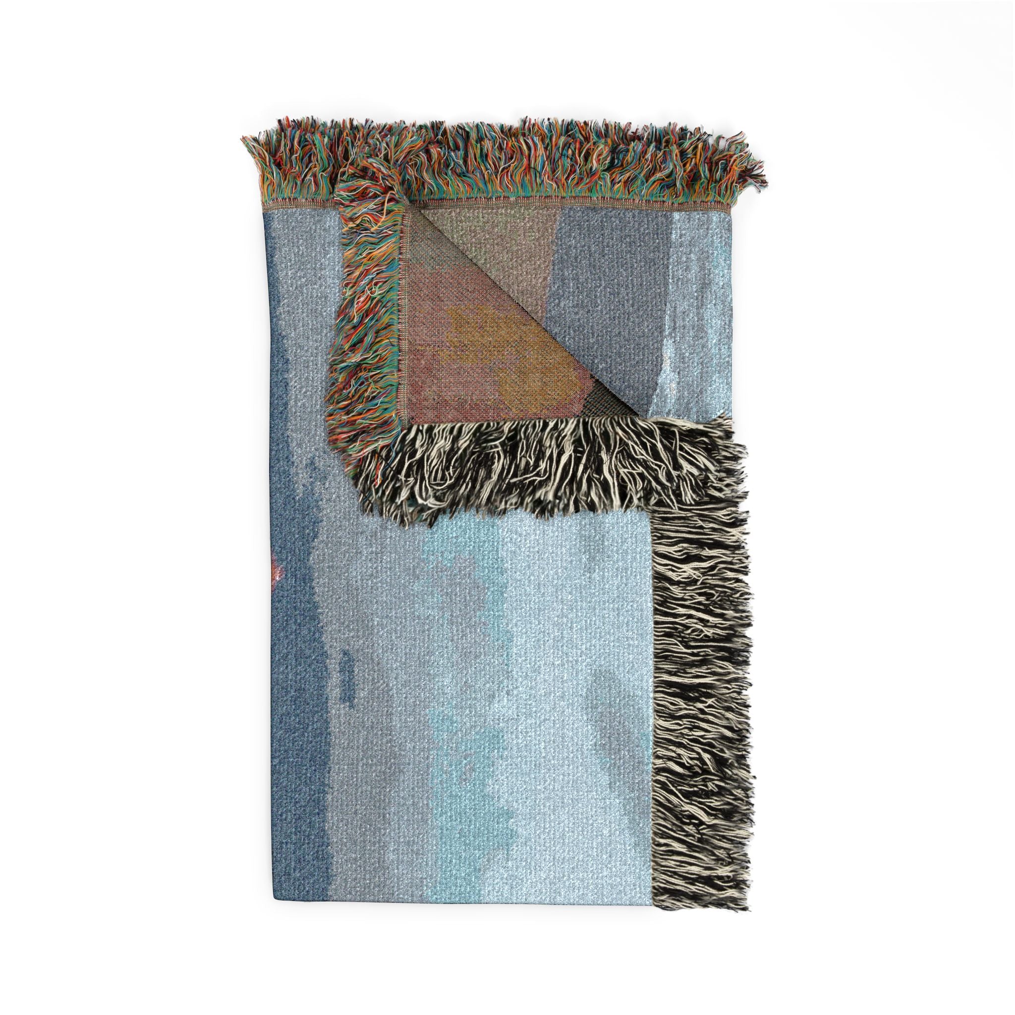 Coastal Pier Woven Blanket — Scenic Beach Throw for Home & Travel