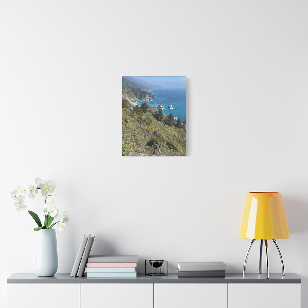 Coastal Cliffs Canvas Print — Big Sur Seascape Matte Stretched Wall Art