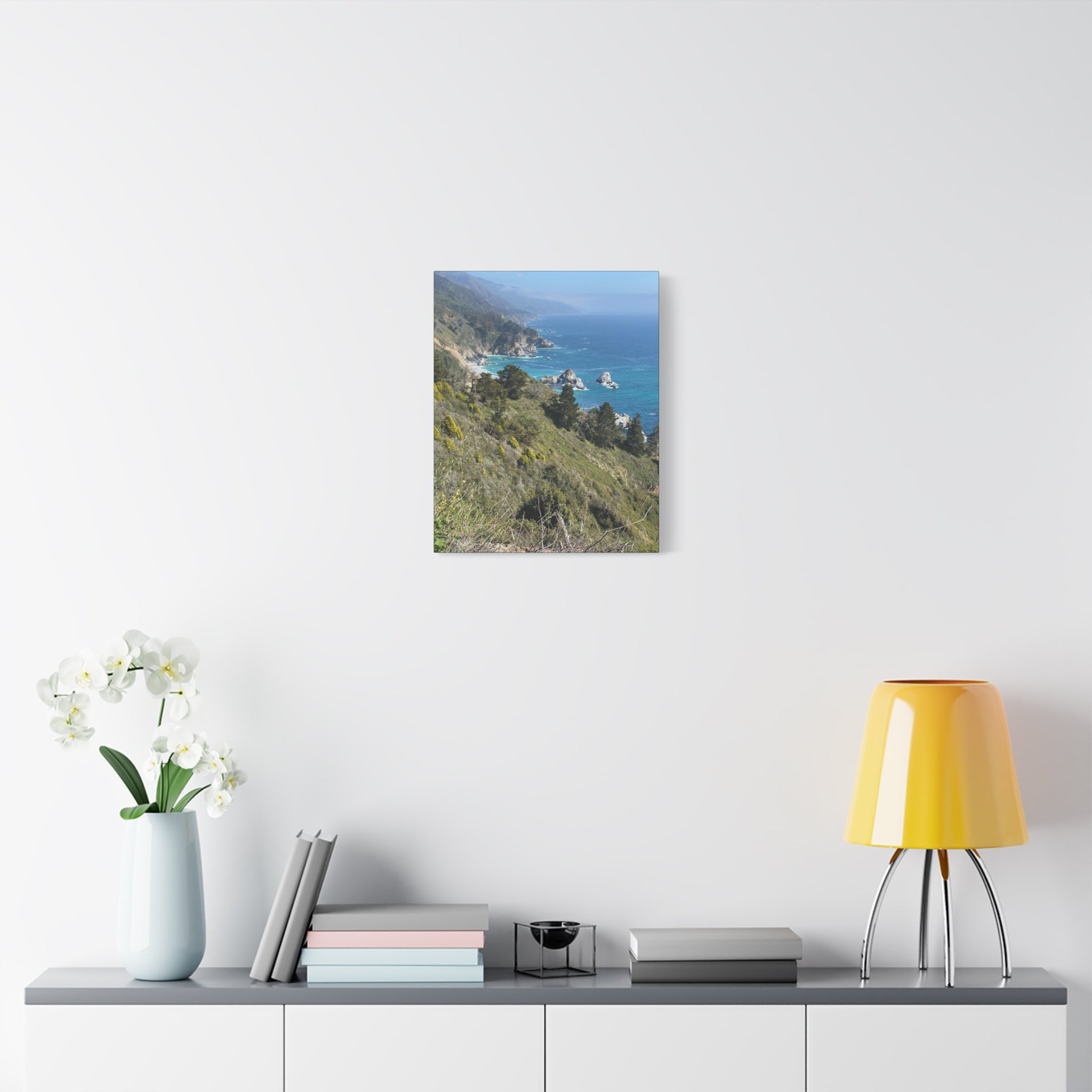Coastal Cliffs Canvas Print — Big Sur Seascape Matte Stretched Wall Art