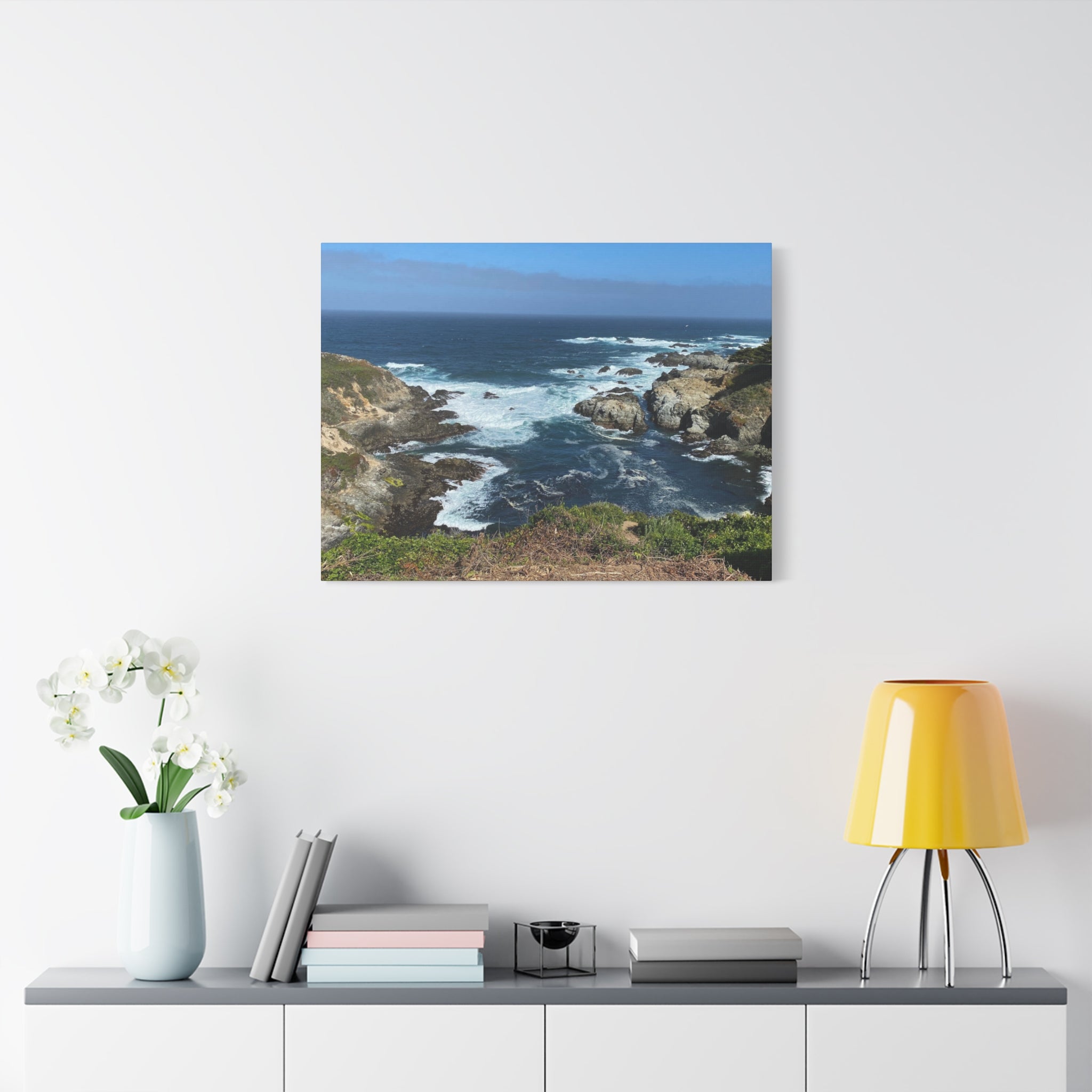 Coastal Cliffs Ocean Canvas Print — Matte Stretched Wall Art