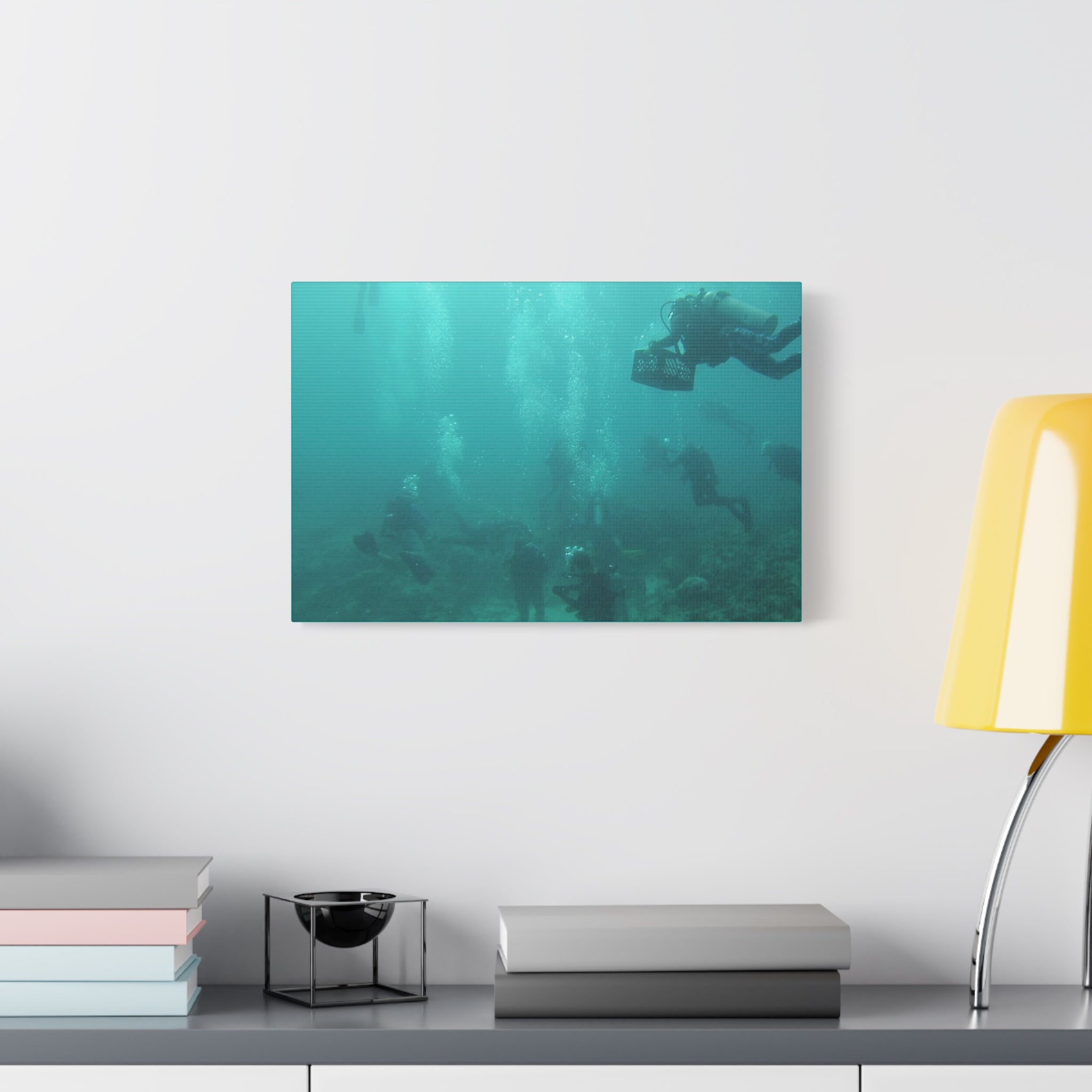 Diving over the Reef Matte Canvas