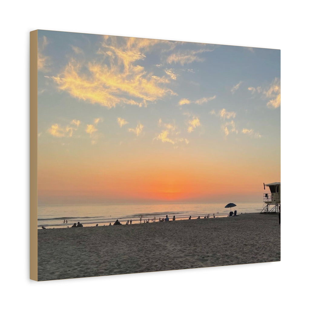 Sunset Beach Canvas Print — Matte Stretched Wall Art