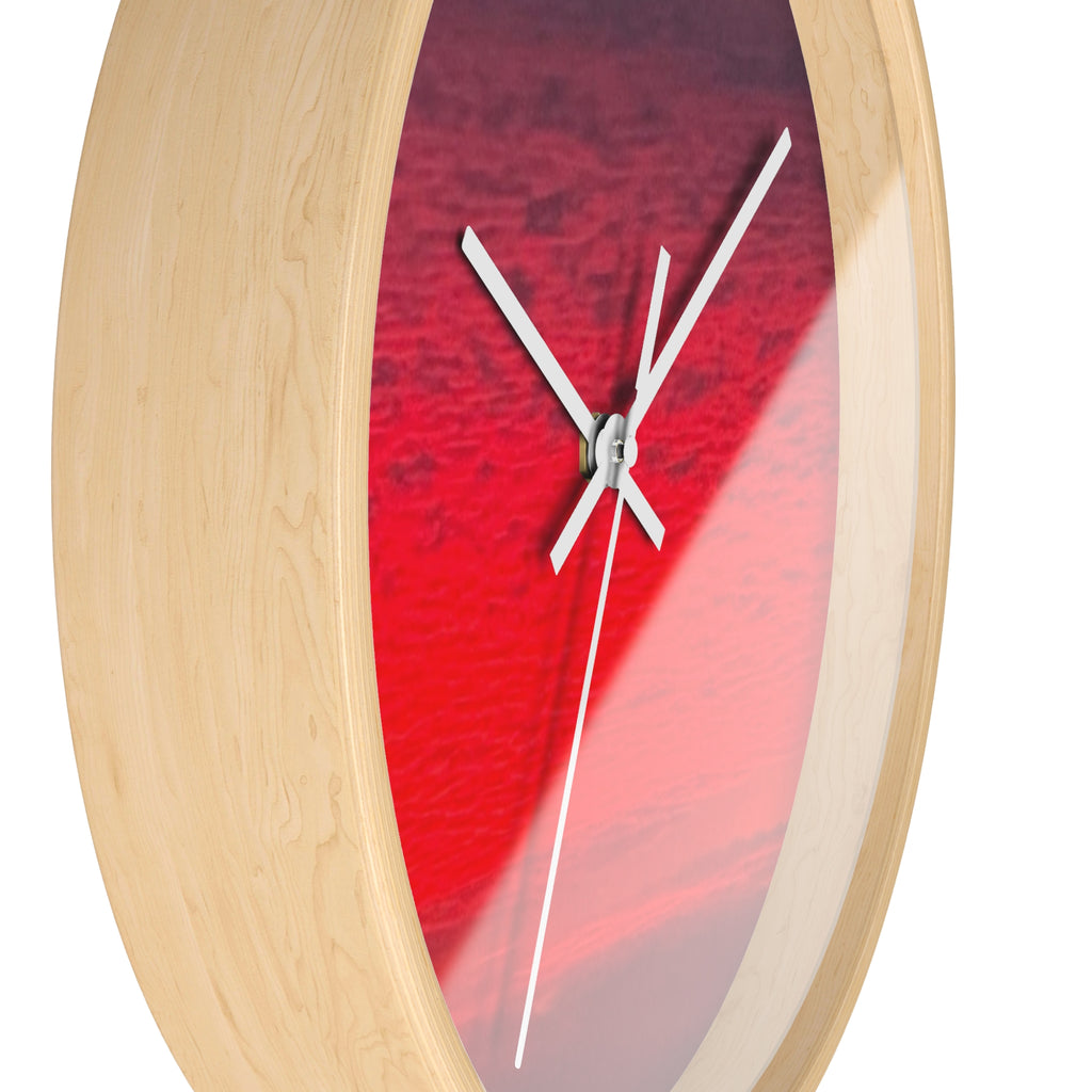 Vibrant Sunset Wall Clock — Modern Gradient Sunset Decor
