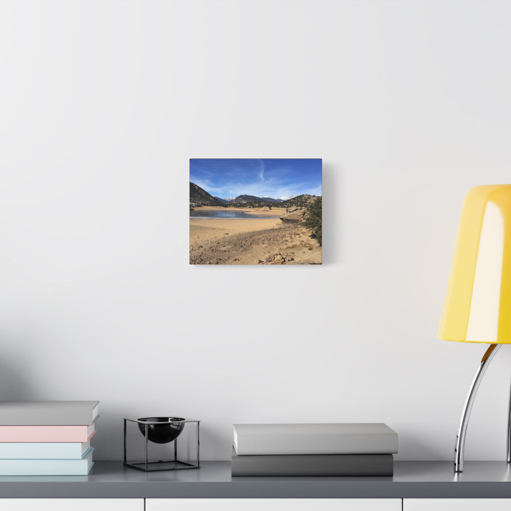 Mountain Lake Landscape Canvas Print — Matte Stretched Wall Art