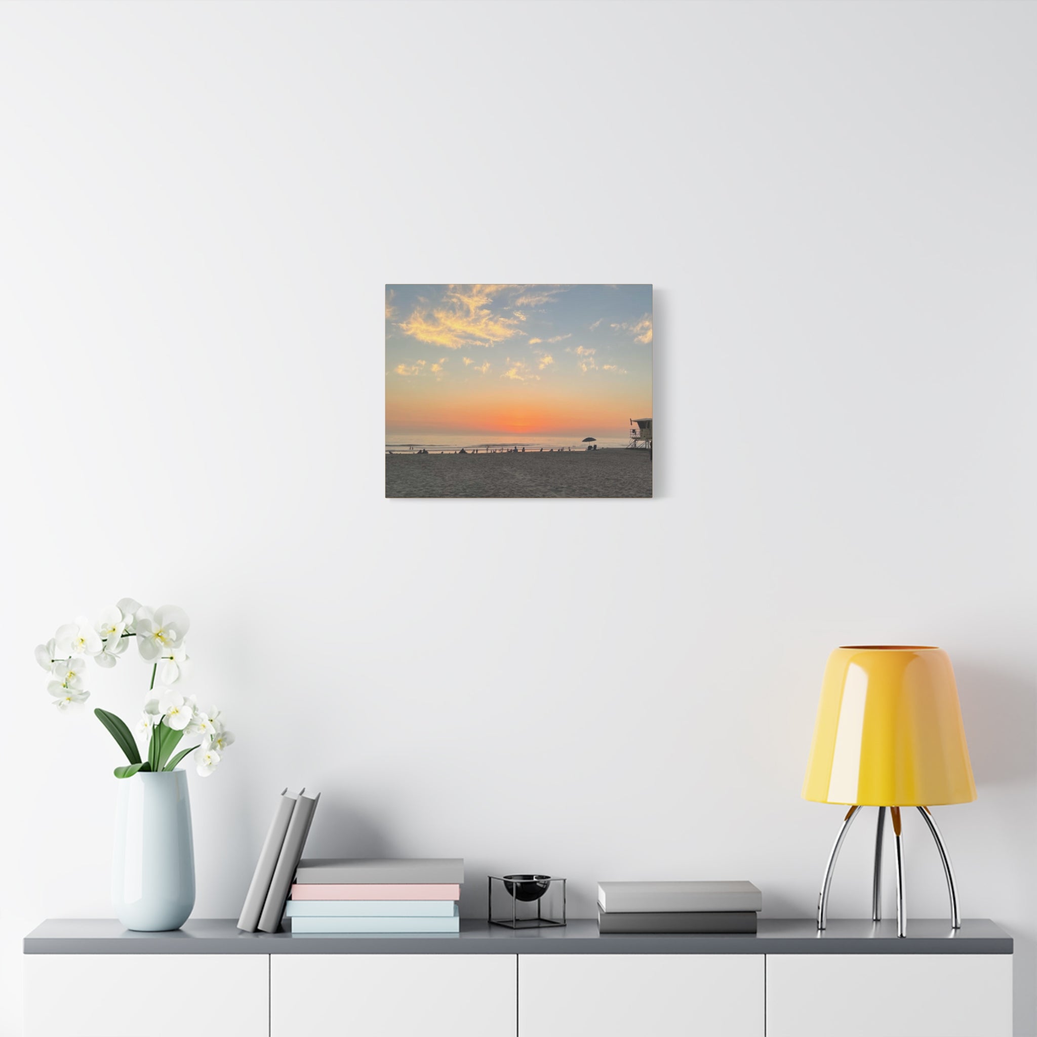 Sunset Beach Canvas Print — Matte Stretched Wall Art