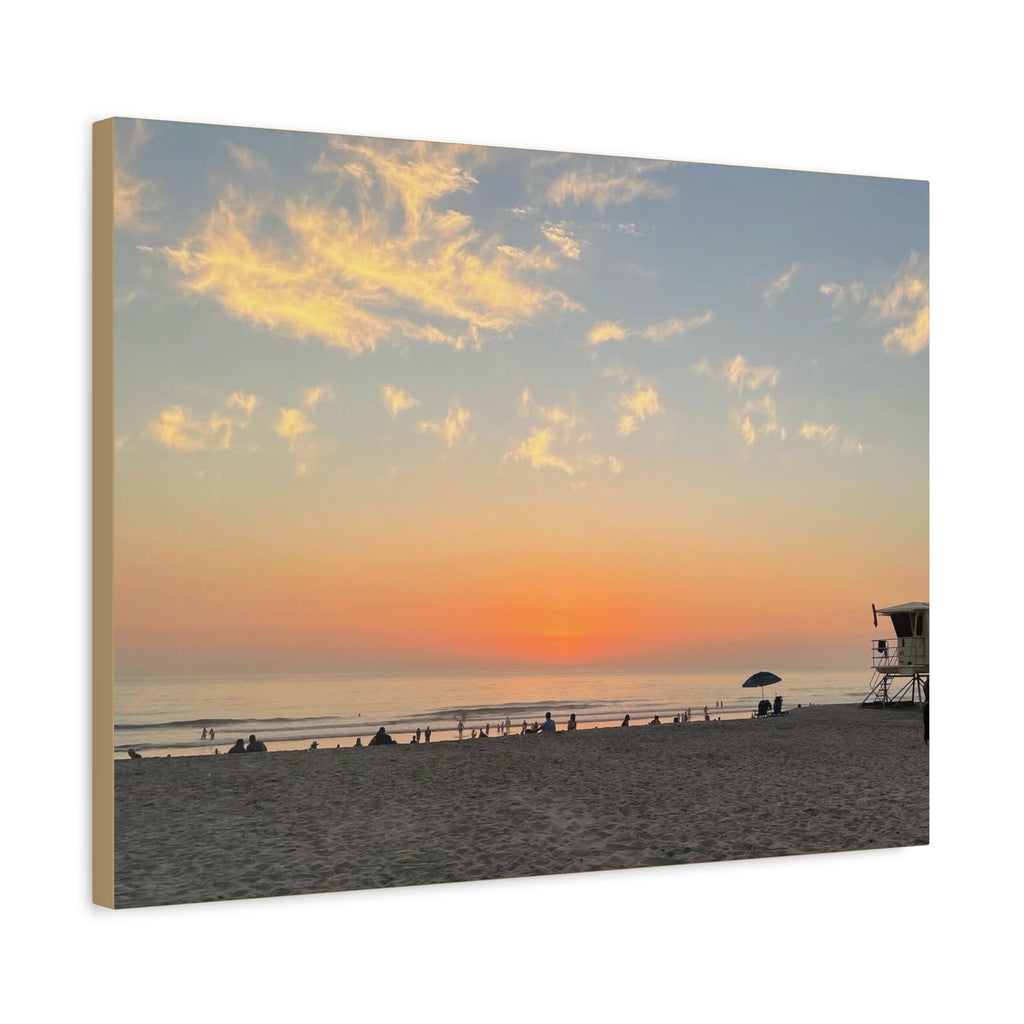 Sunset Beach Canvas Print — Matte Stretched Wall Art