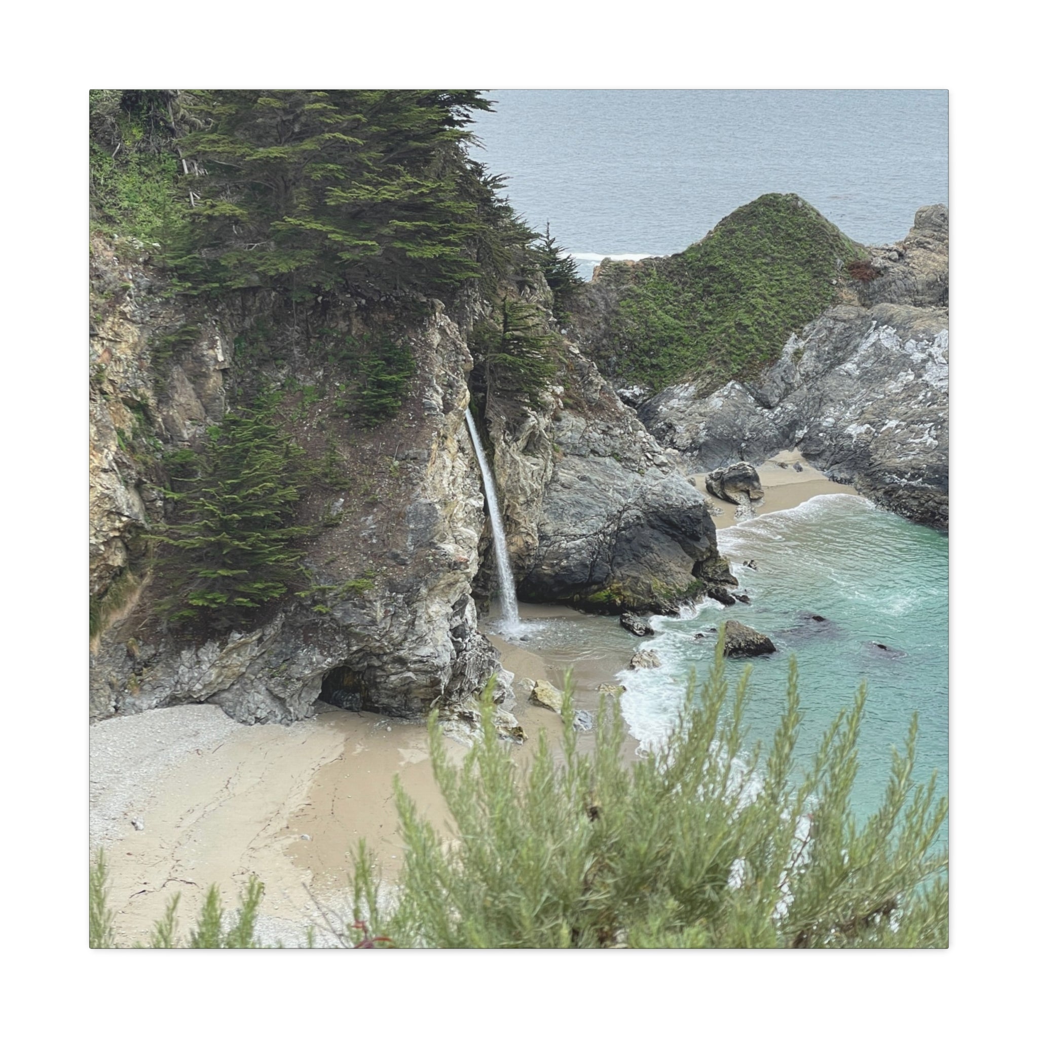 McWay Falls Coastal Canvas Print — Matte Stretched 1.25"