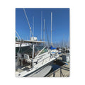 Marina Yacht Canvas Print – Stretched Matte Harbor Wall Art