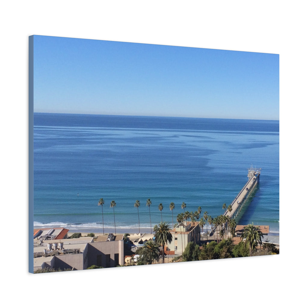 Coastal Pier Canvas Print — Matte Stretched Ocean Wall Art