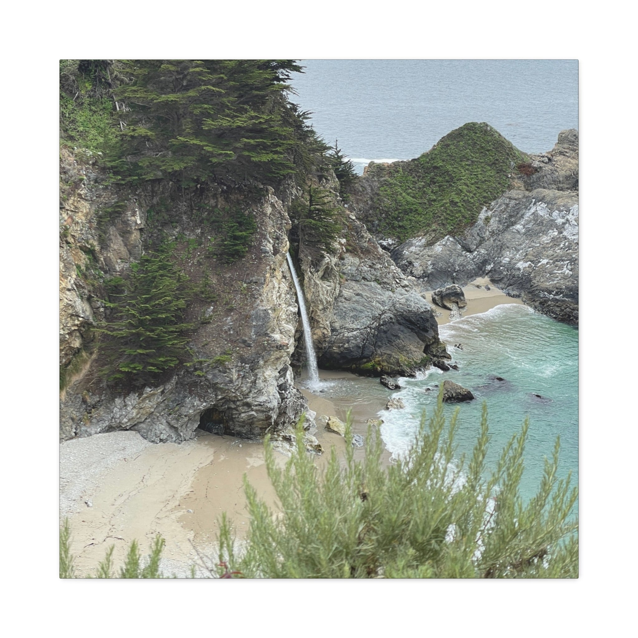 McWay Falls Coastal Canvas Print — Matte Stretched 1.25"