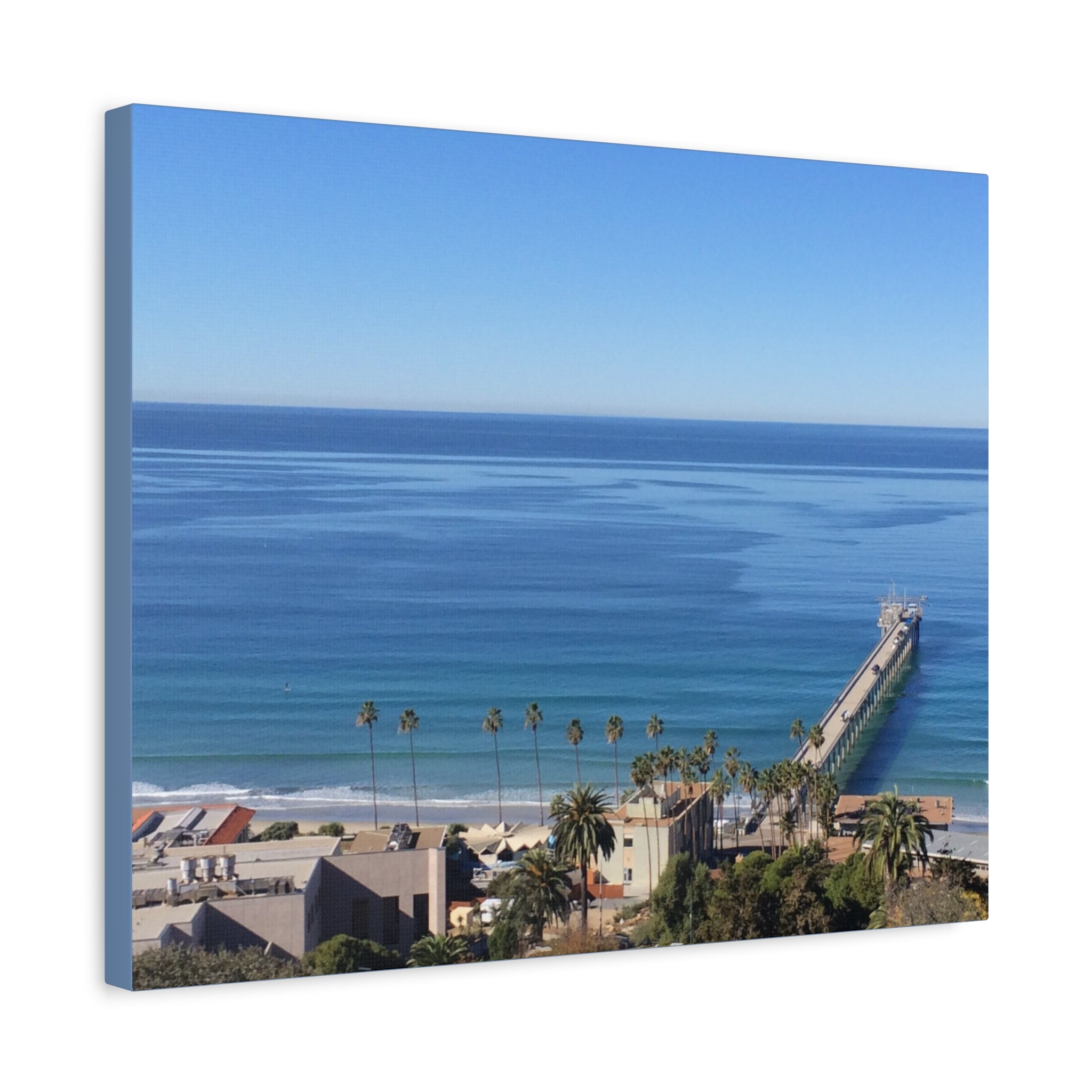Coastal Pier Canvas Print — Matte Stretched Ocean Wall Art
