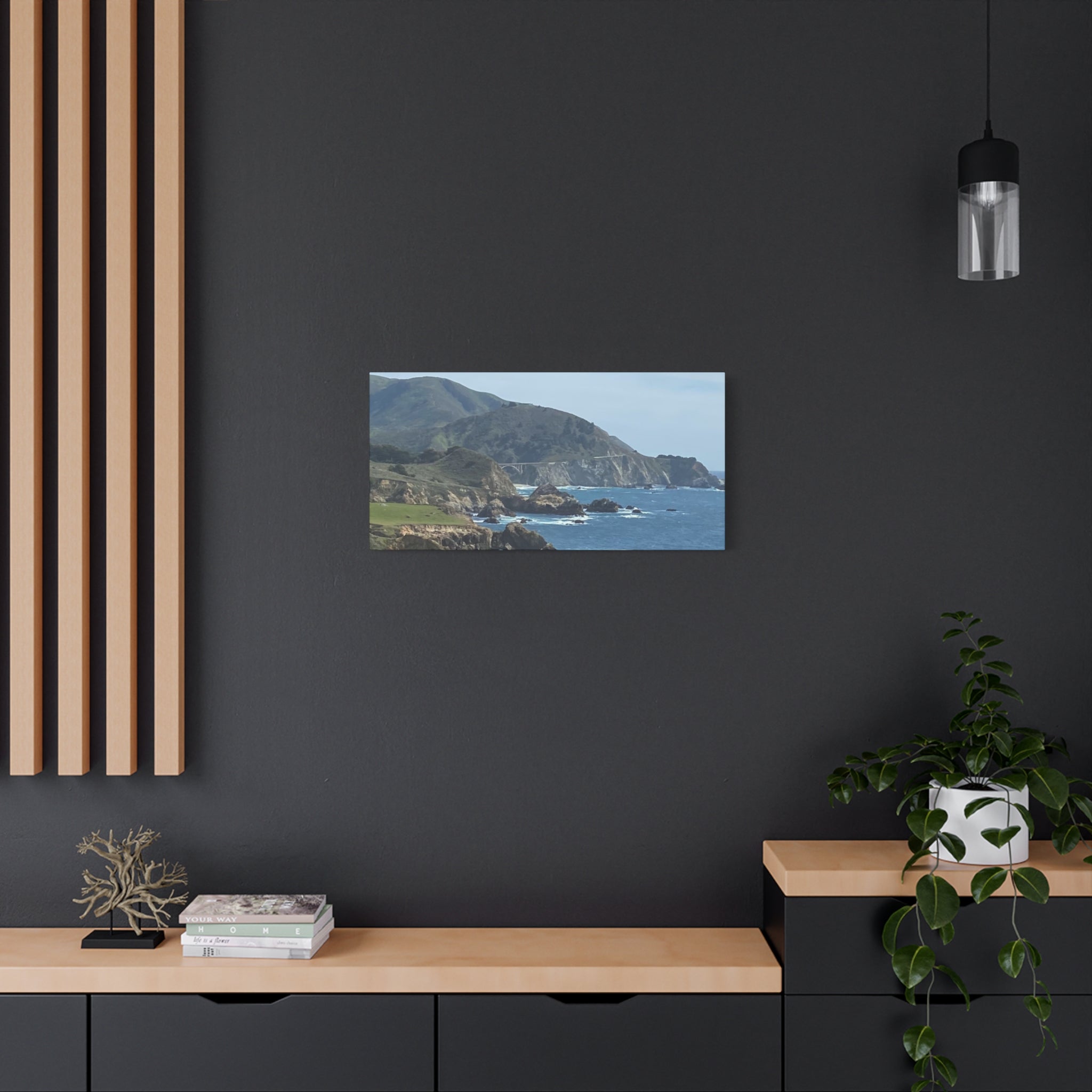Coastal Cliff Canvas Print — Pacific Ocean Seascape Wall Art