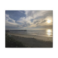 Sunset Pier Beach Canvas Print — Matte Stretched Wall Art