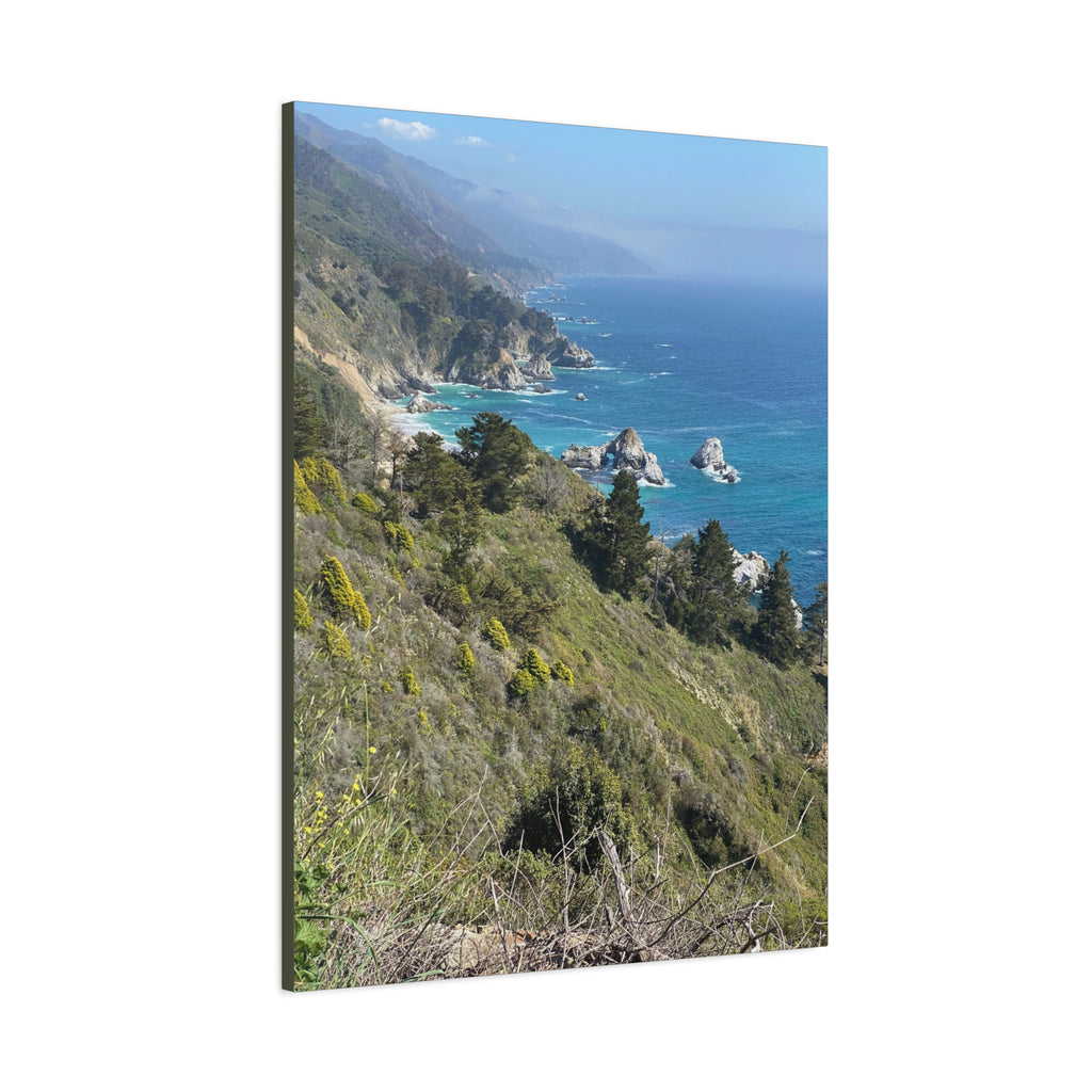 Coastal Cliffs Canvas Print — Big Sur Seascape Matte Stretched Wall Art