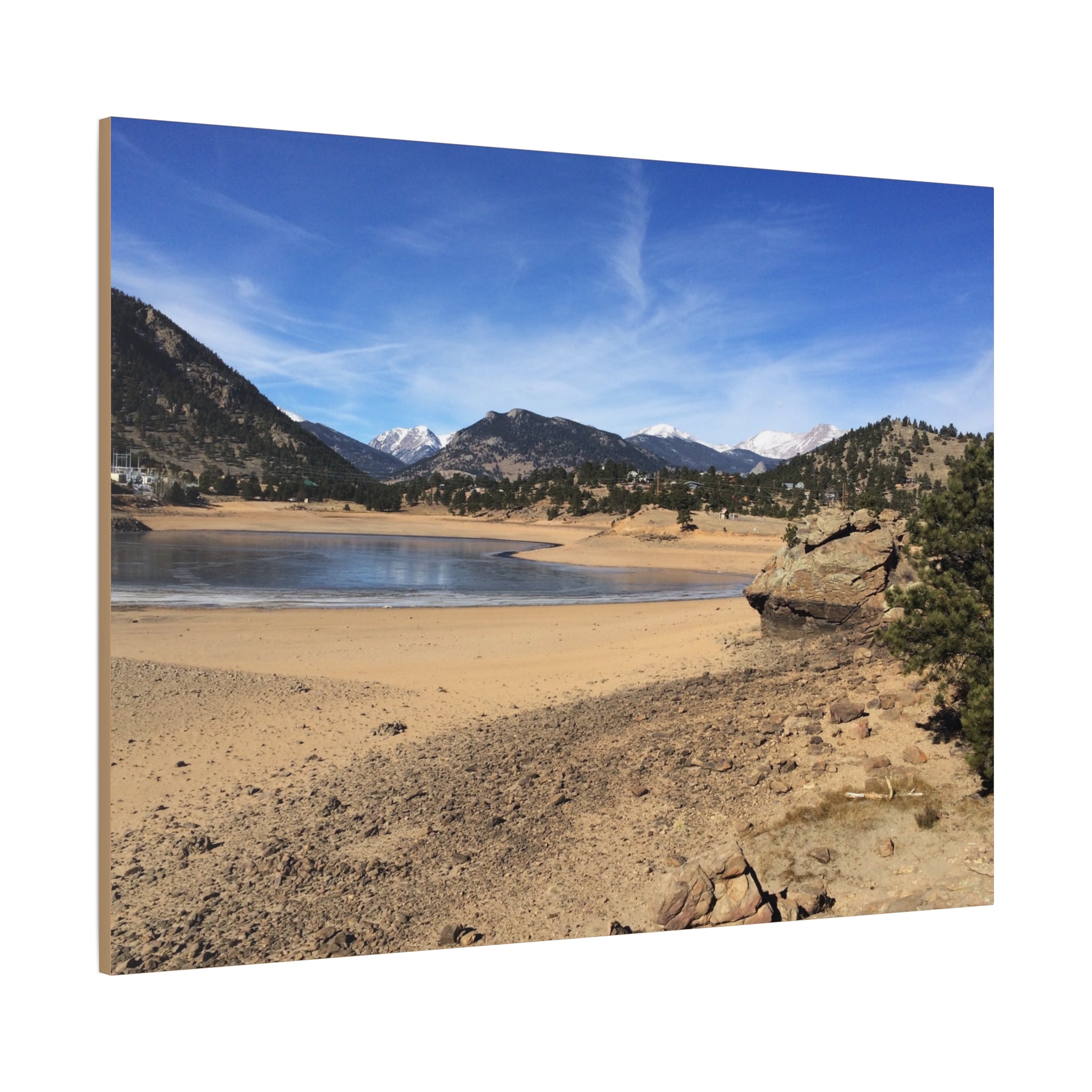Mountain Lake Landscape Canvas Print — Matte Stretched Wall Art