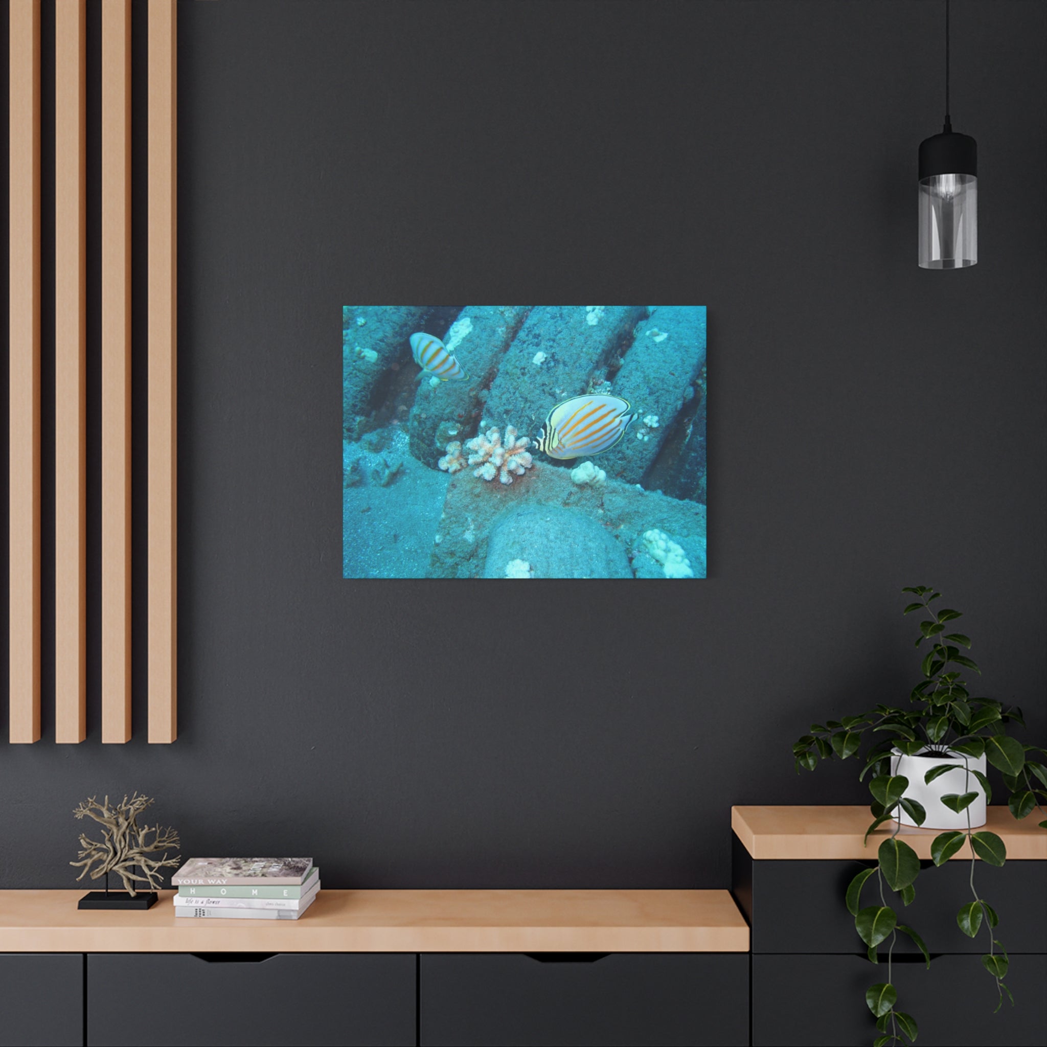 Tropical Butterflyfish Canvas Print — Underwater Coral Reef Wall Art