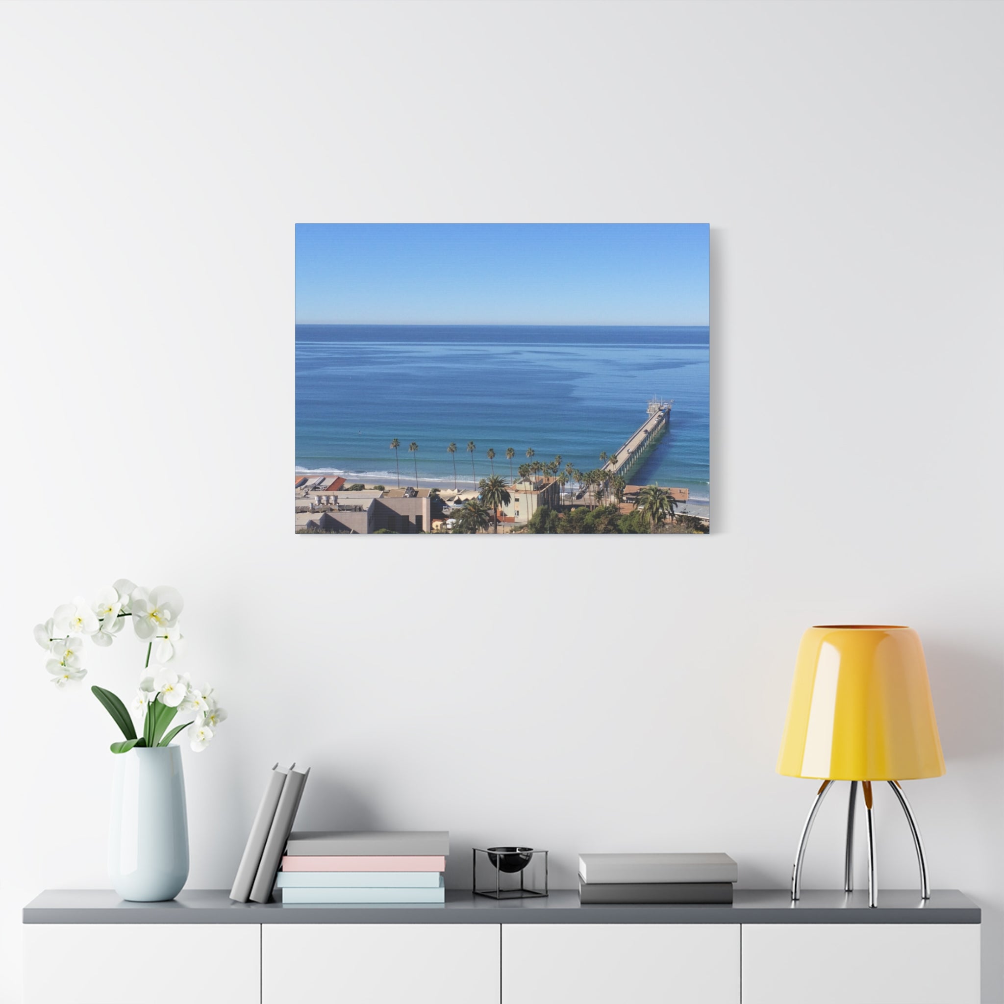 Coastal Pier Canvas Print — Matte Stretched Ocean Wall Art
