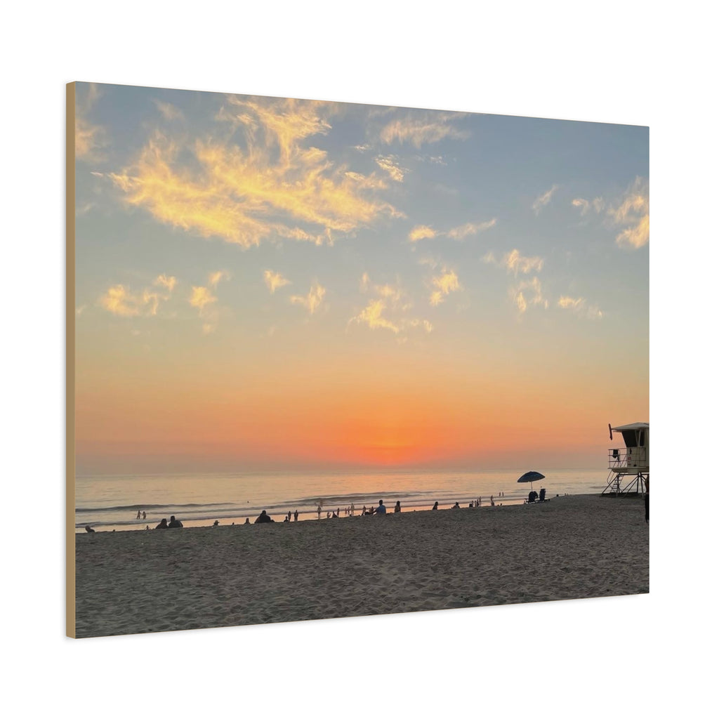 Sunset Beach Canvas Print — Matte Stretched Wall Art
