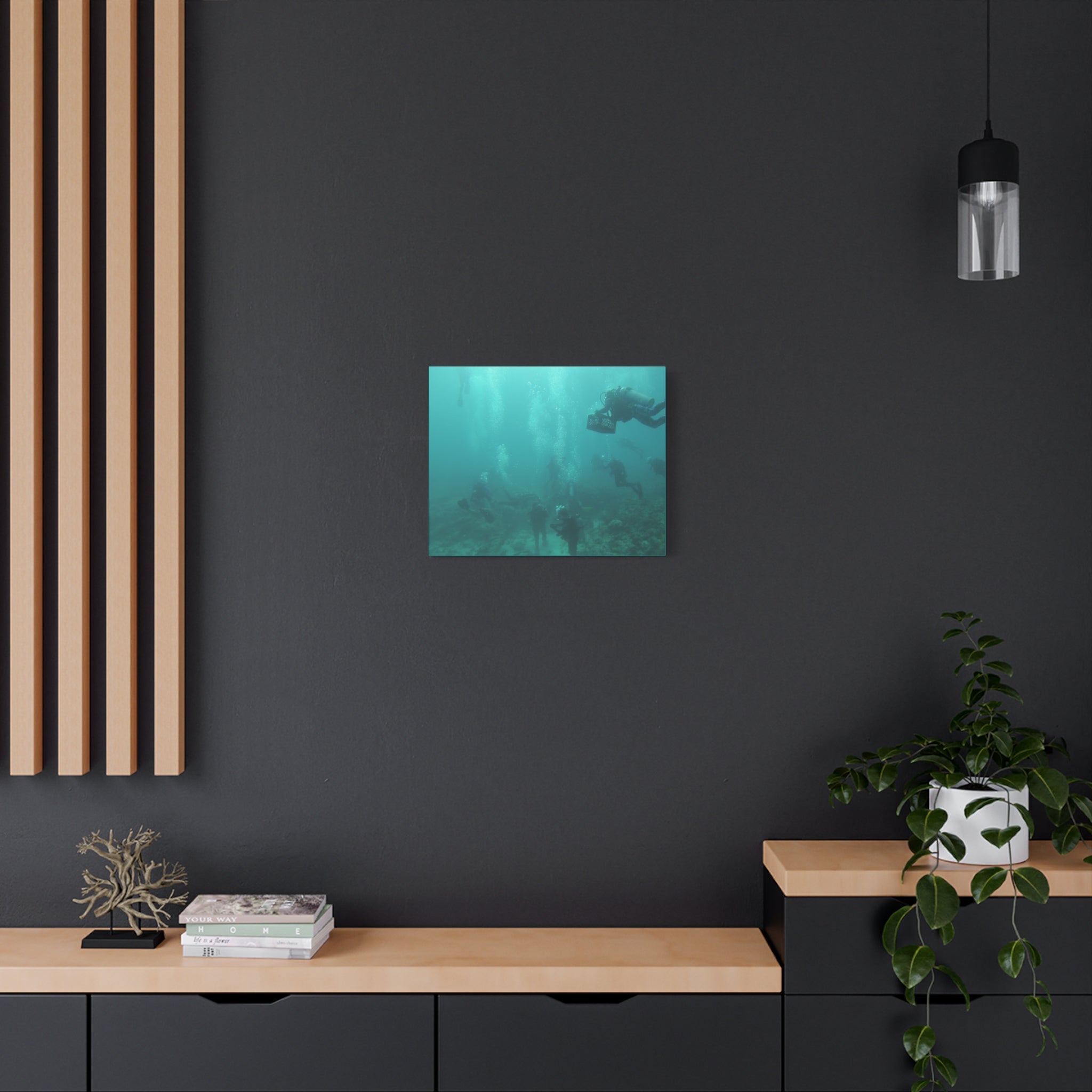 Diving over the Reef Matte Canvas