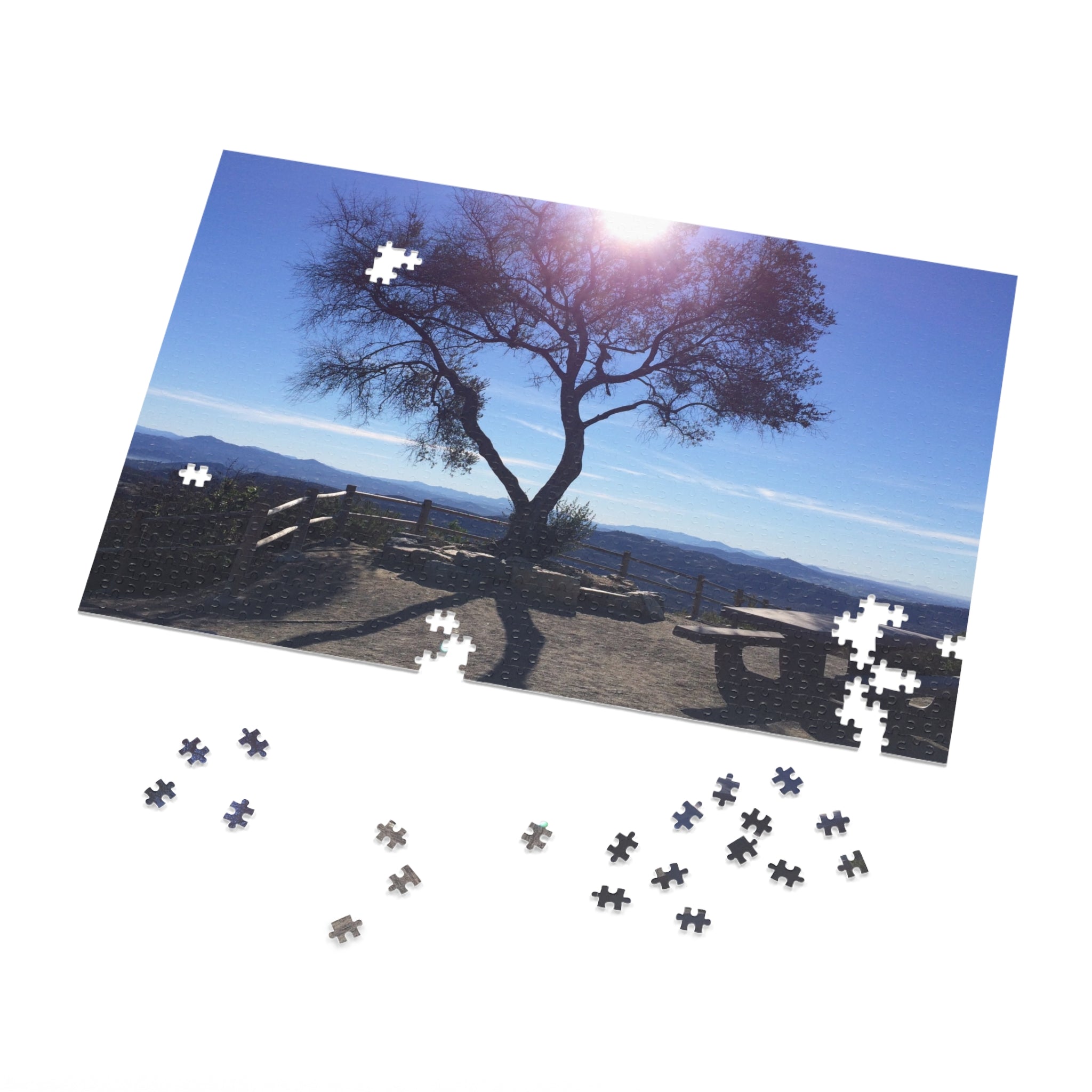 Scenic Mountaintop Jigsaw Puzzle (with Tin) — Landscape Puzzle Gift
