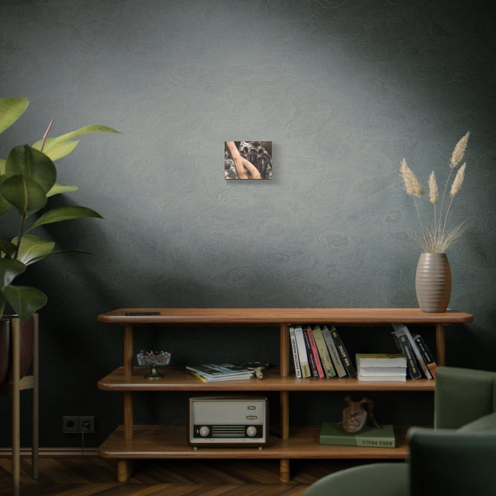 Tarantula Staredown Matte Canvas Print — Naturalistic Arachnid Wall Art
