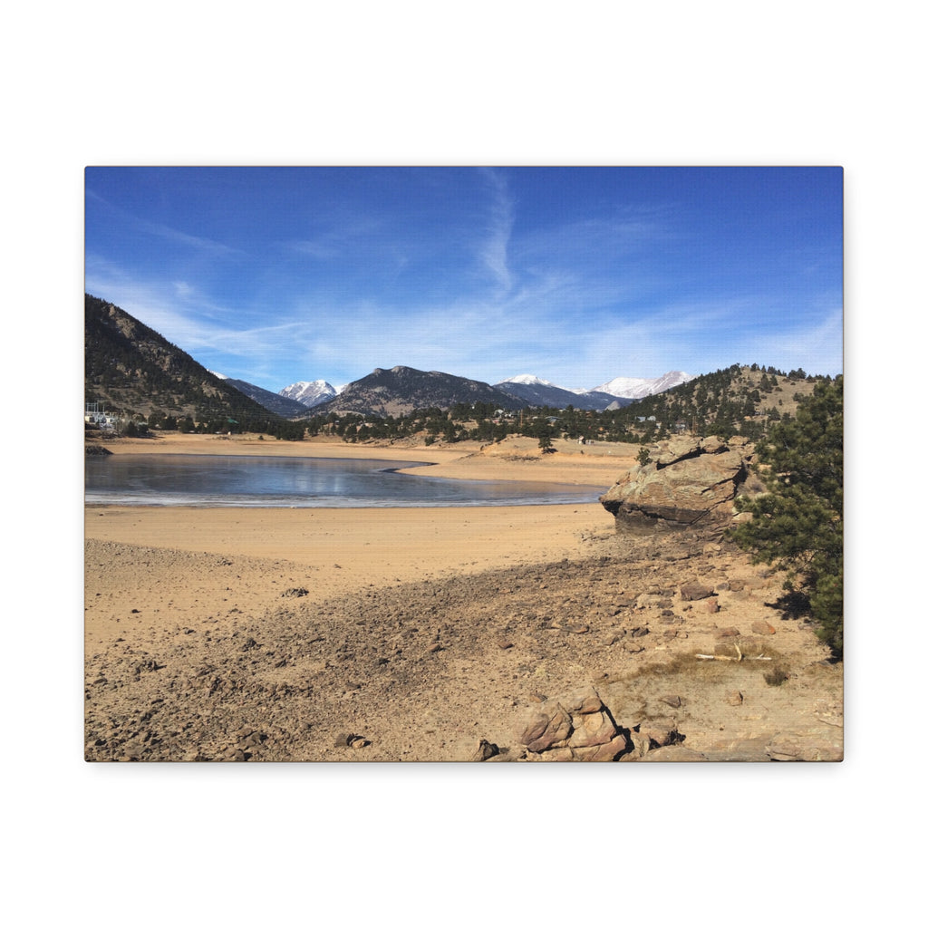 Mountain Lake Landscape Canvas Print — Matte Stretched Wall Art