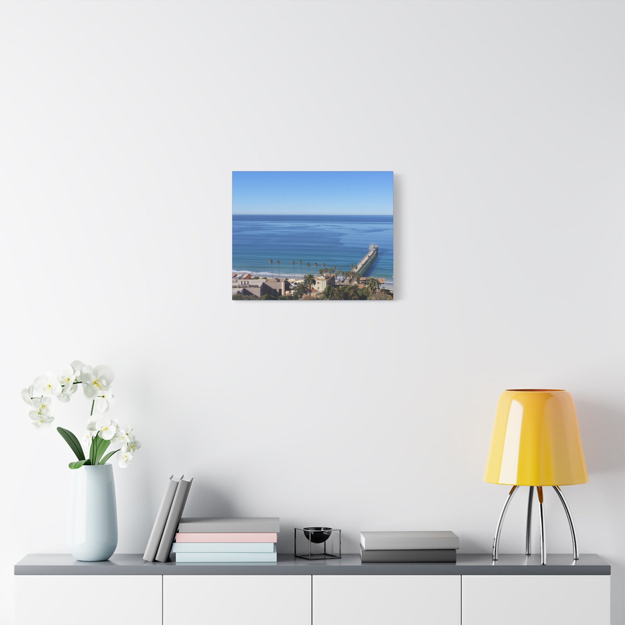 Coastal Pier Canvas Print — Matte Stretched Ocean Wall Art
