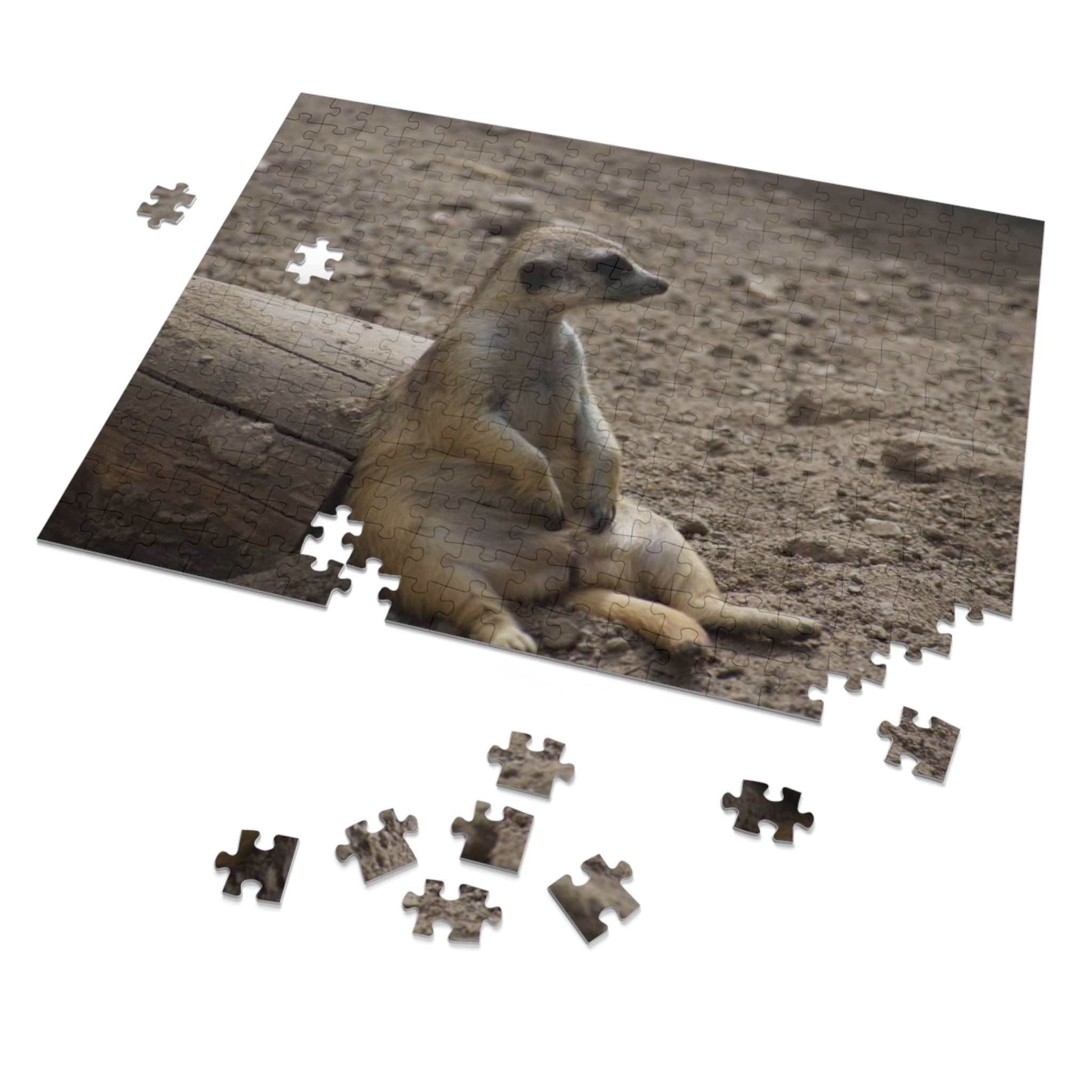 Meerkat Relaxing Jigsaw Puzzle Tin — Wildlife Puzzle Gift