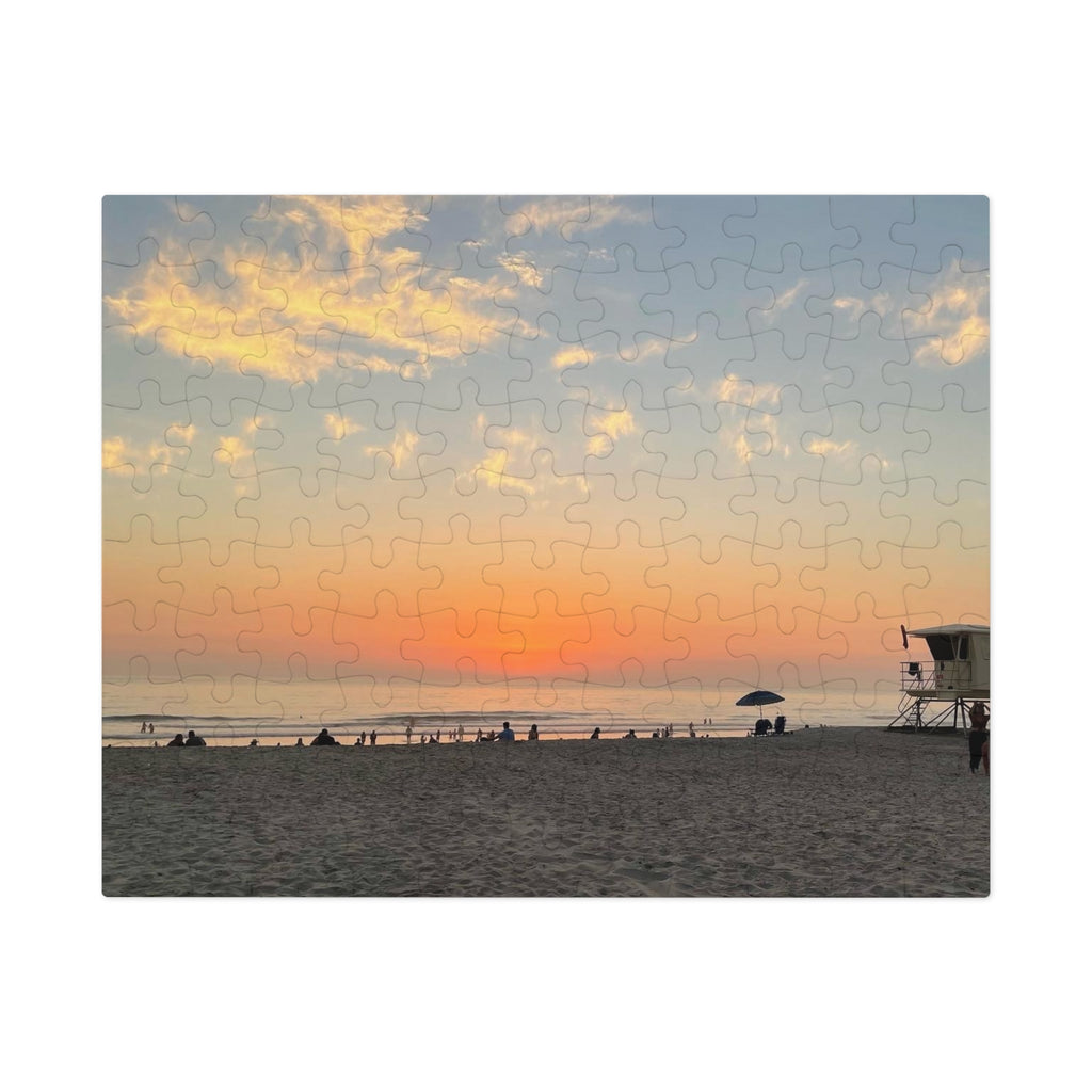 Beach Sunset Jigsaw Puzzle with Tin — Scenic Puzzle Gift