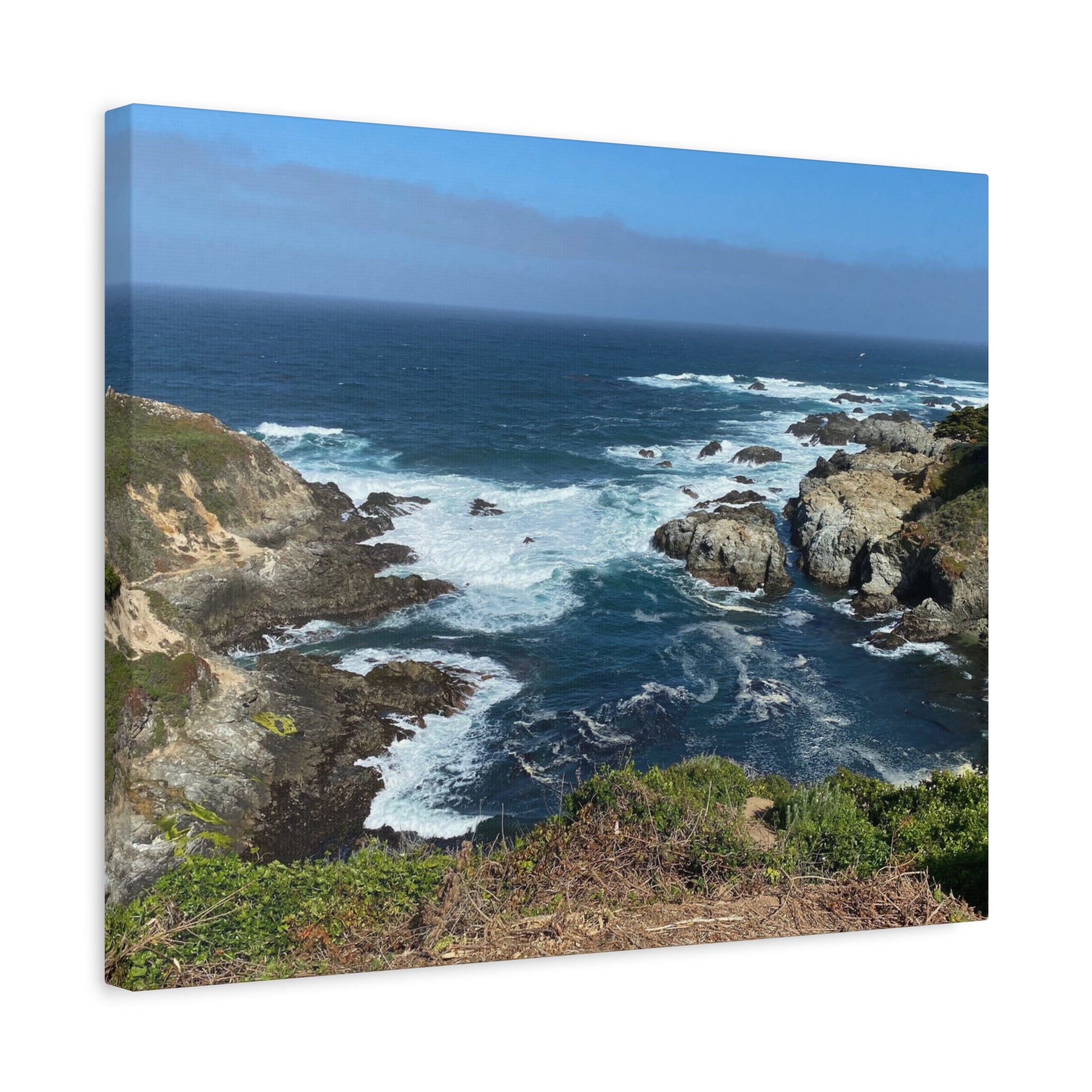 Coastal Cliffs Ocean Canvas Print — Matte Stretched Wall Art