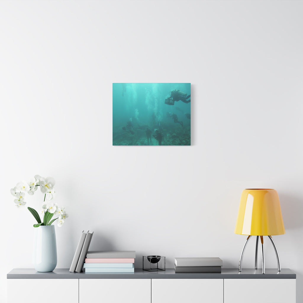 Diving over the Reef Matte Canvas