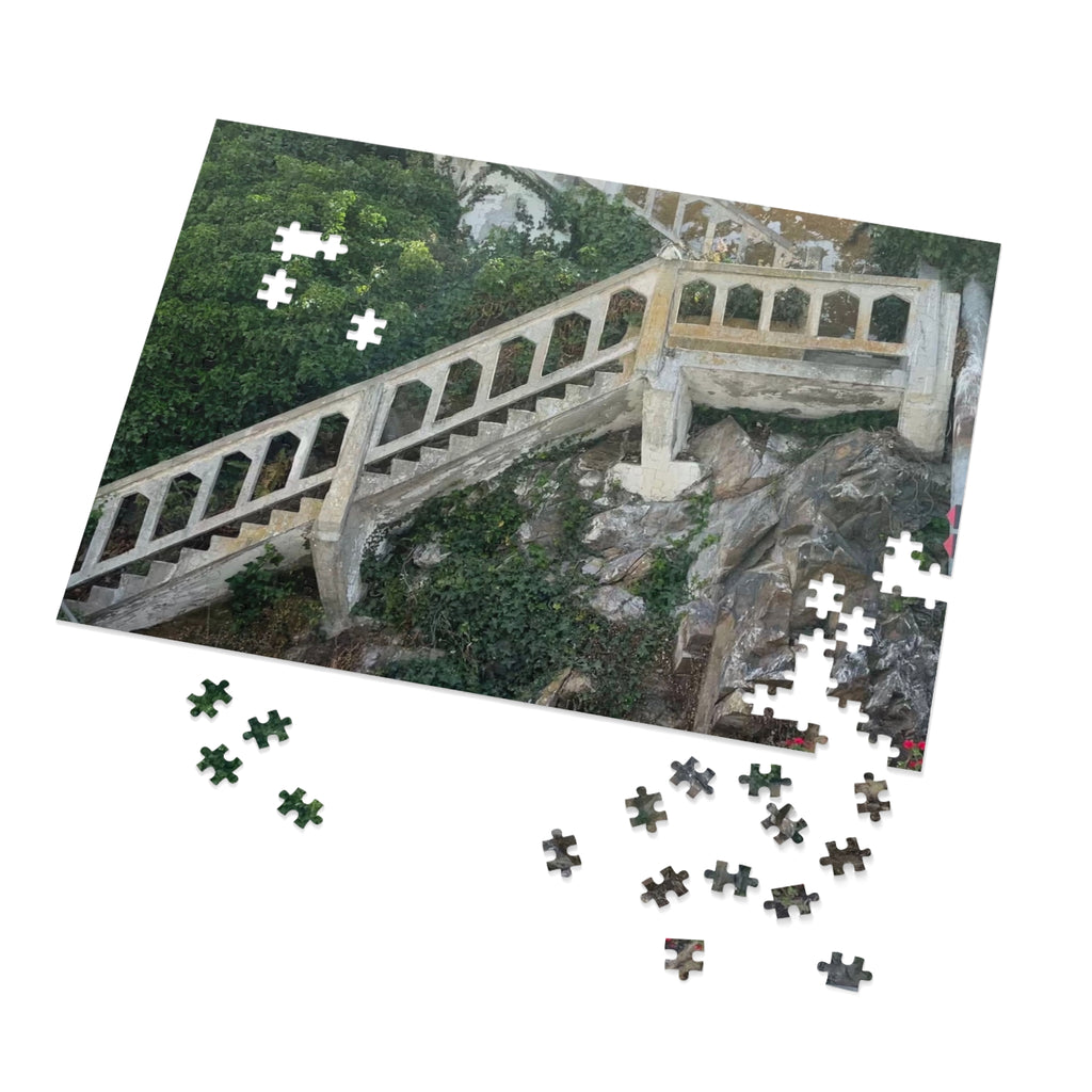 Scenic Stairway Jigsaw Puzzle with Tin — Travel Landscape Puzzle