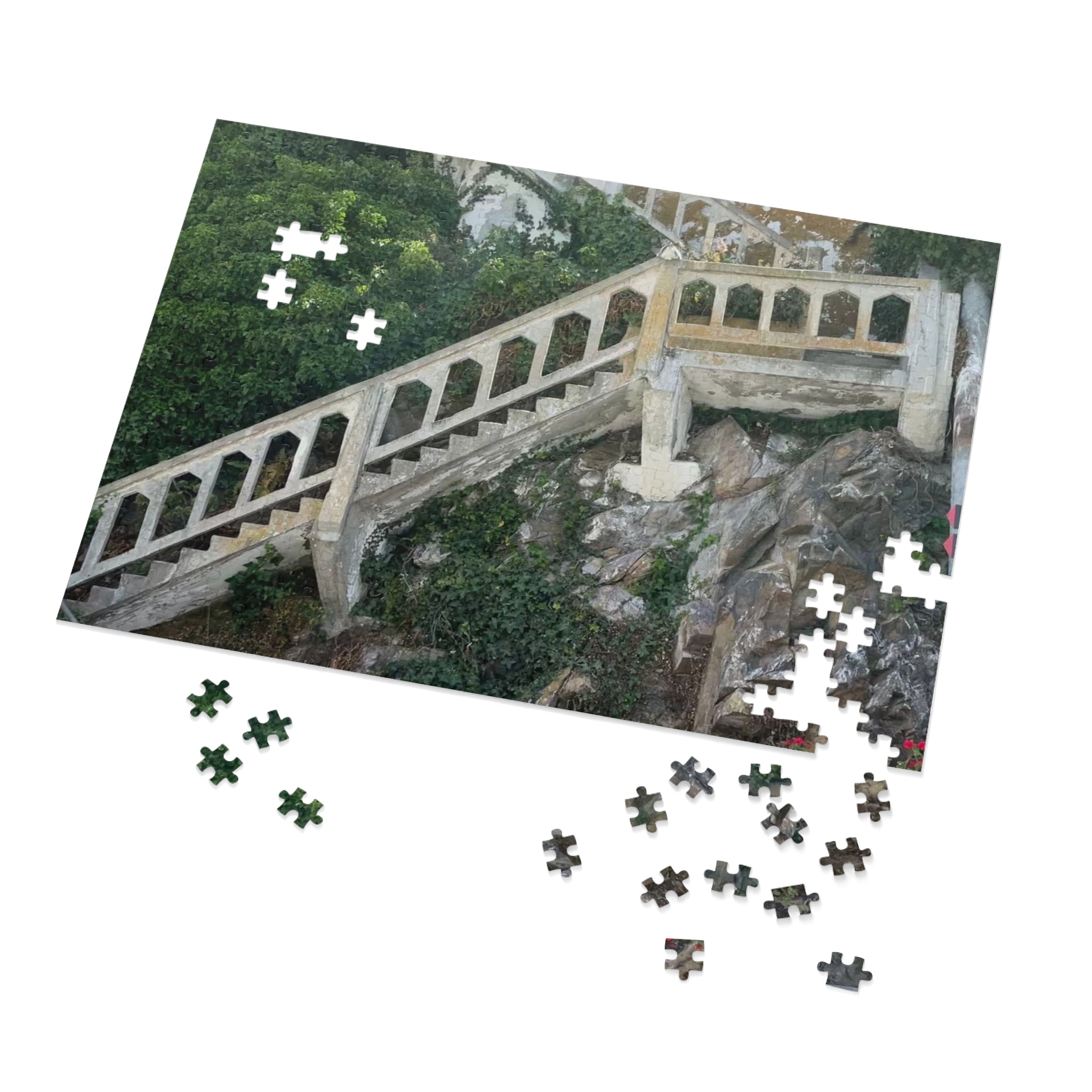 Scenic Stairway Jigsaw Puzzle with Tin — Travel Landscape Puzzle