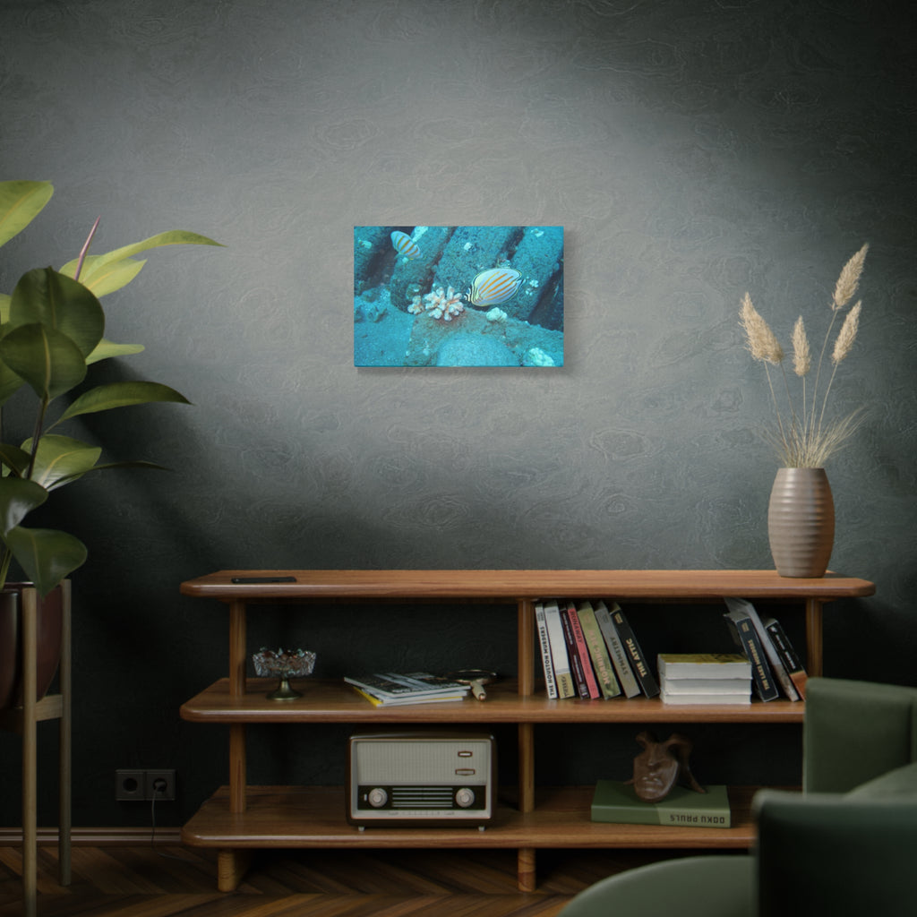 Tropical Butterflyfish Canvas Print — Underwater Coral Reef Wall Art