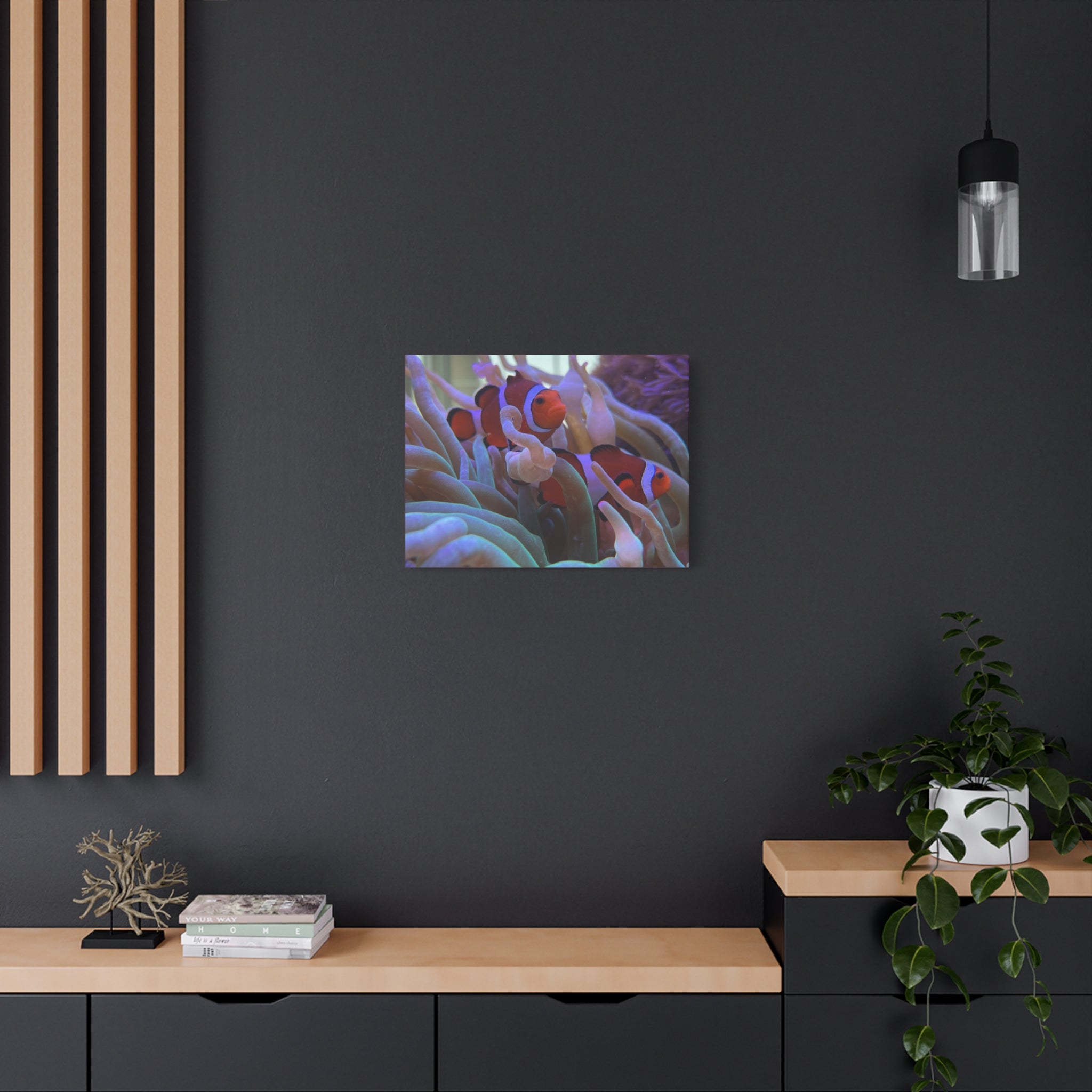 Clownfish Reef Matte Stretched Canvas Wall Art