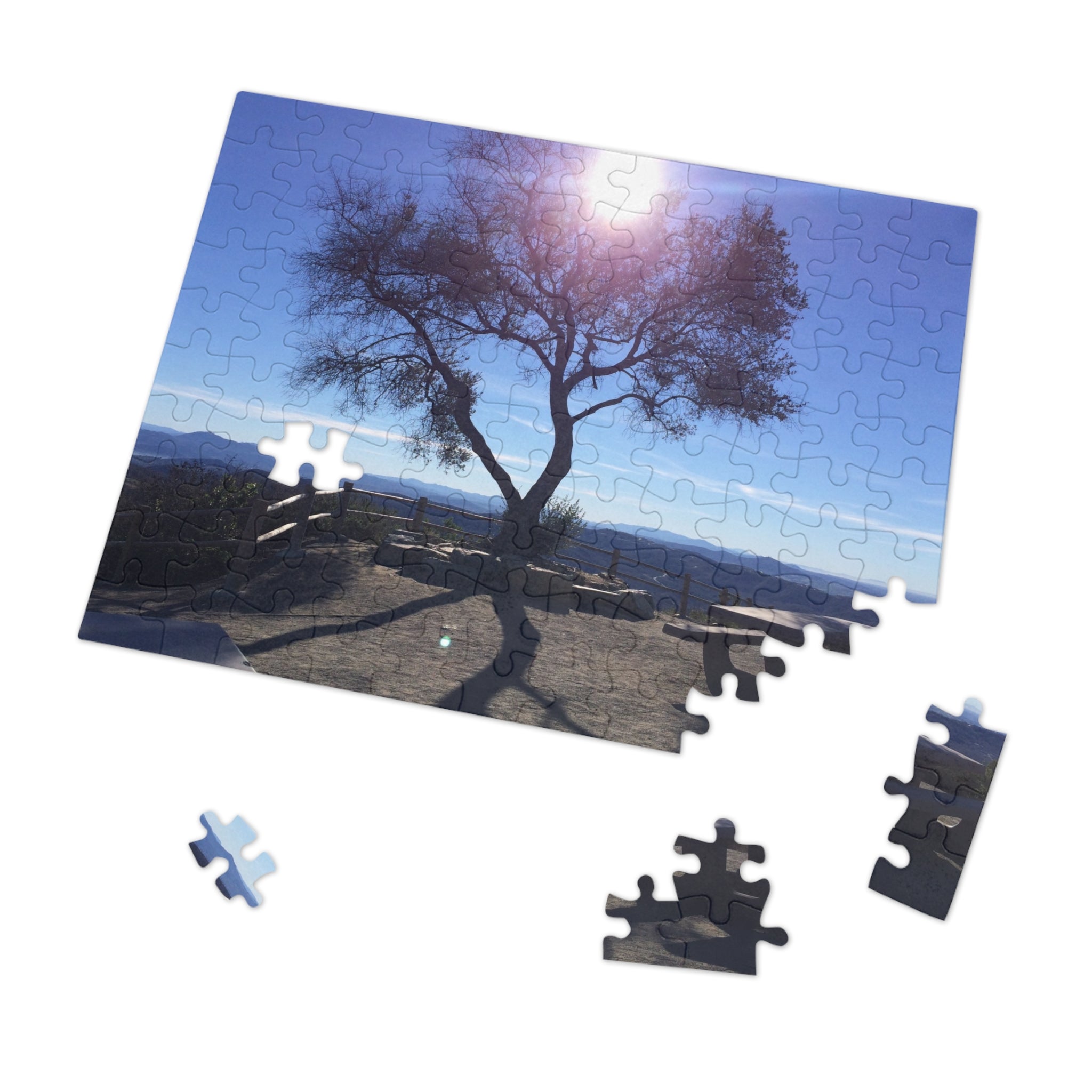 Scenic Mountaintop Jigsaw Puzzle (with Tin) — Landscape Puzzle Gift