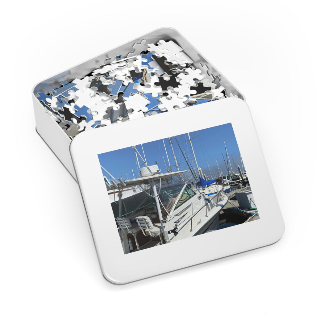 Boat Marina Jigsaw Puzzle — with Tin Gift Box