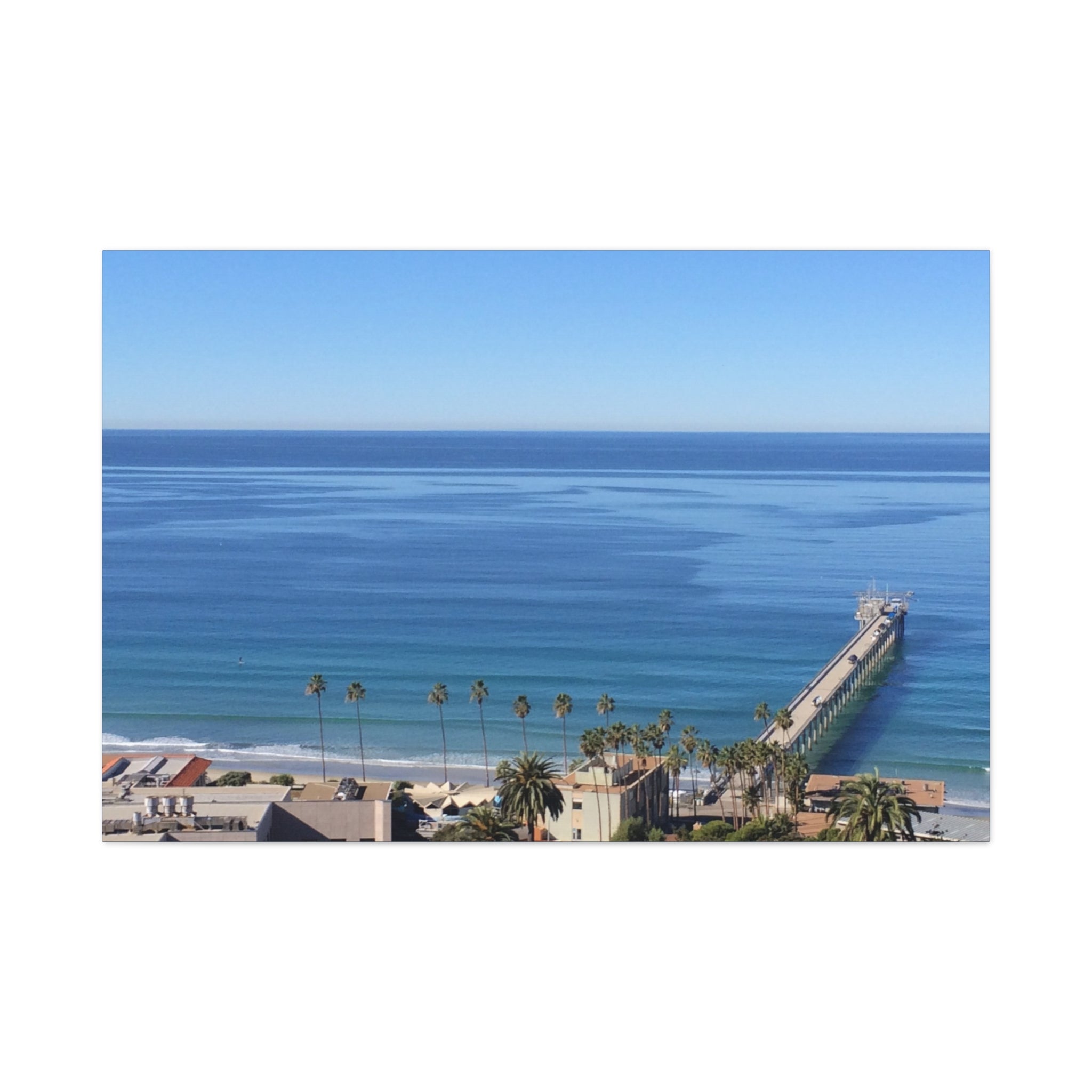Coastal Pier Canvas Print — Matte Stretched Ocean Wall Art