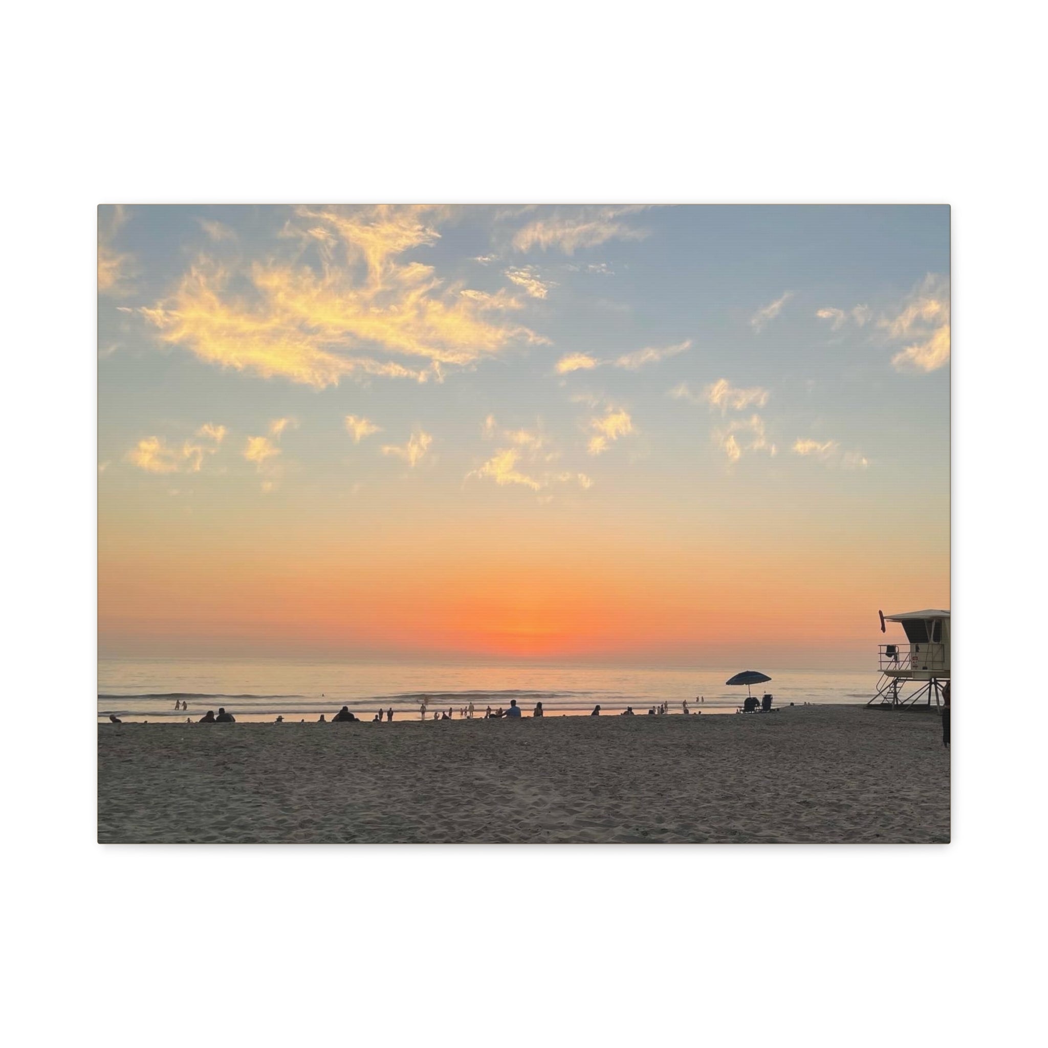 Sunset Beach Canvas Print — Matte Stretched Wall Art