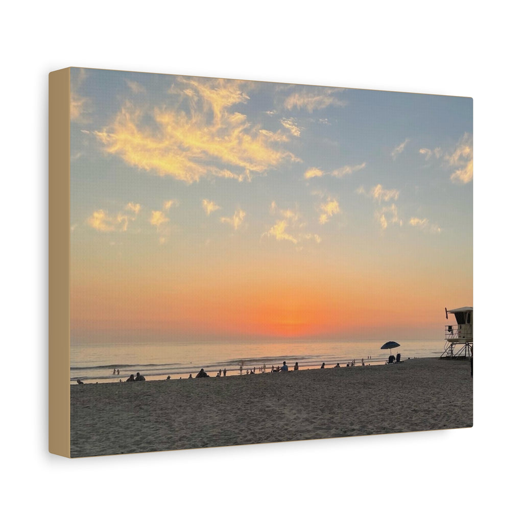 Sunset Beach Canvas Print — Matte Stretched Wall Art