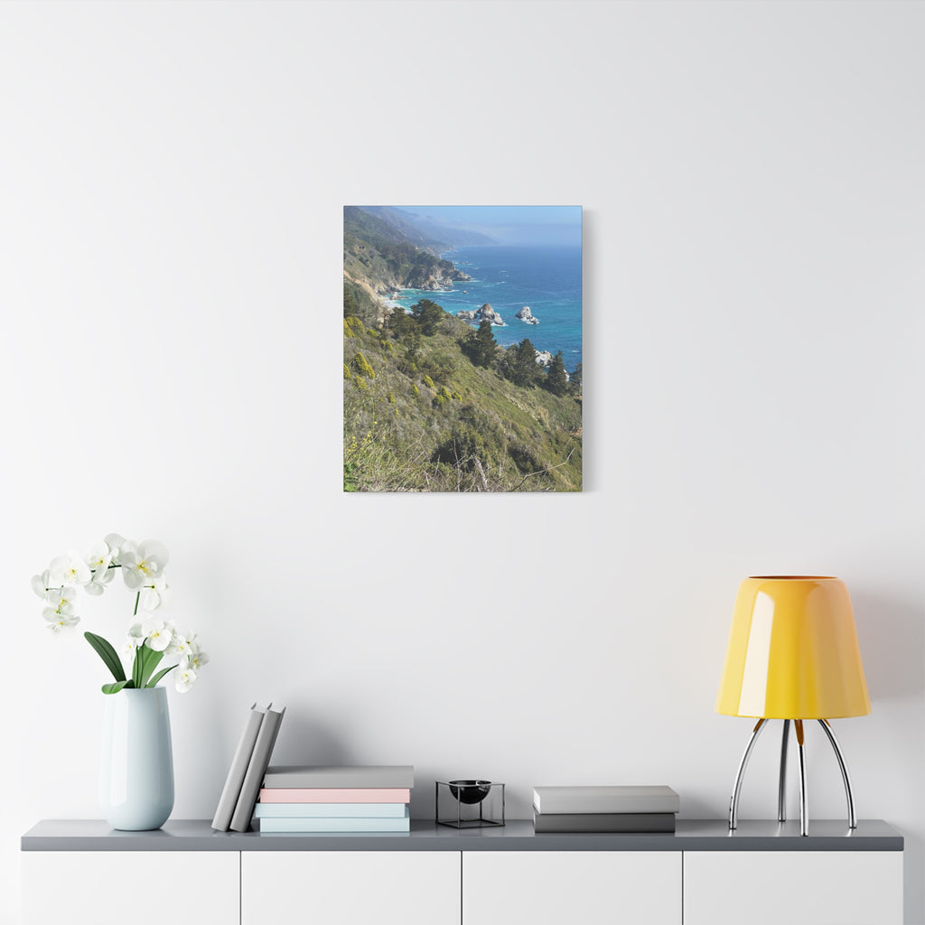 Coastal Cliffs Canvas Print — Big Sur Seascape Matte Stretched Wall Art